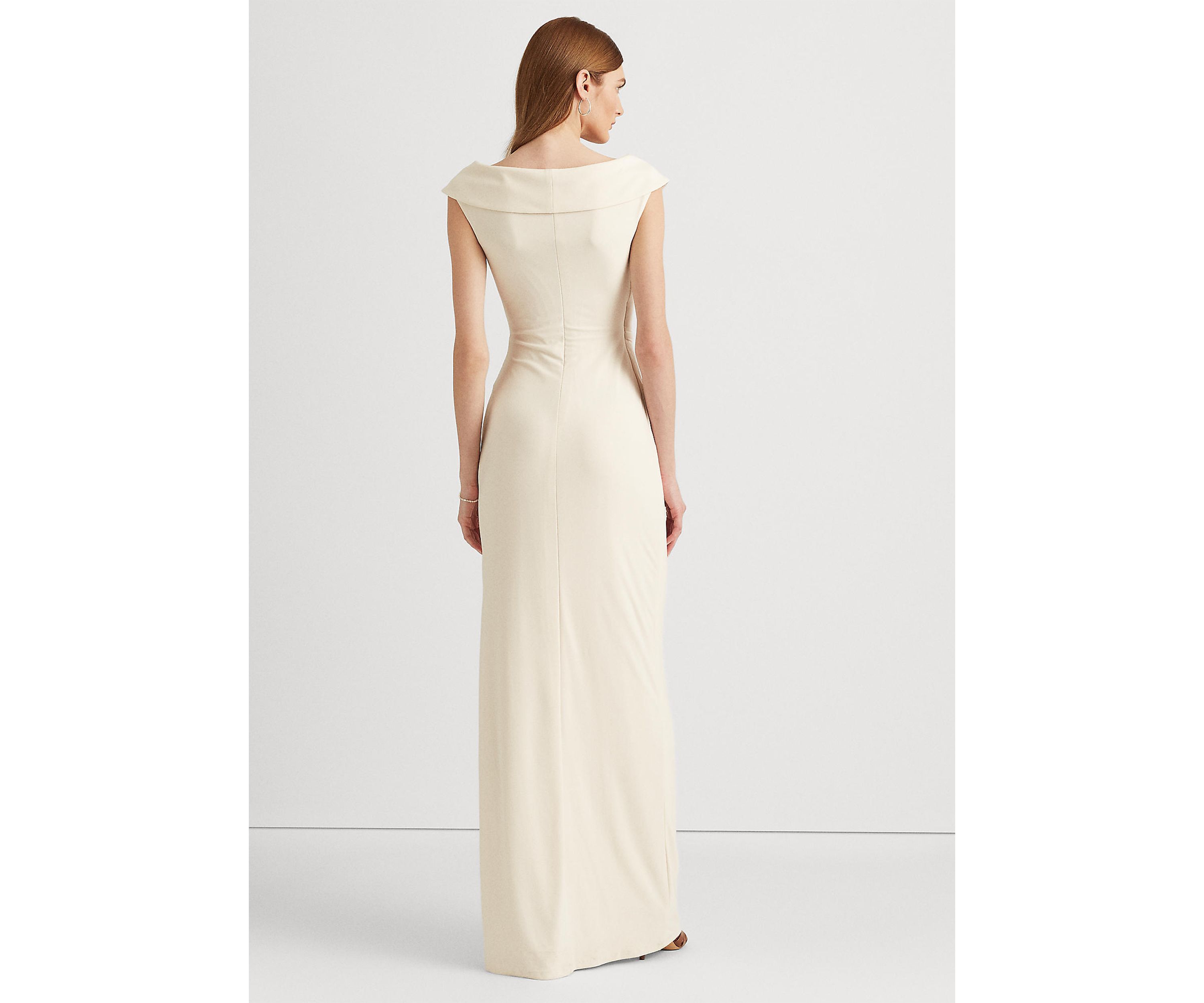 Jersey Off-the-Shoulder Gown