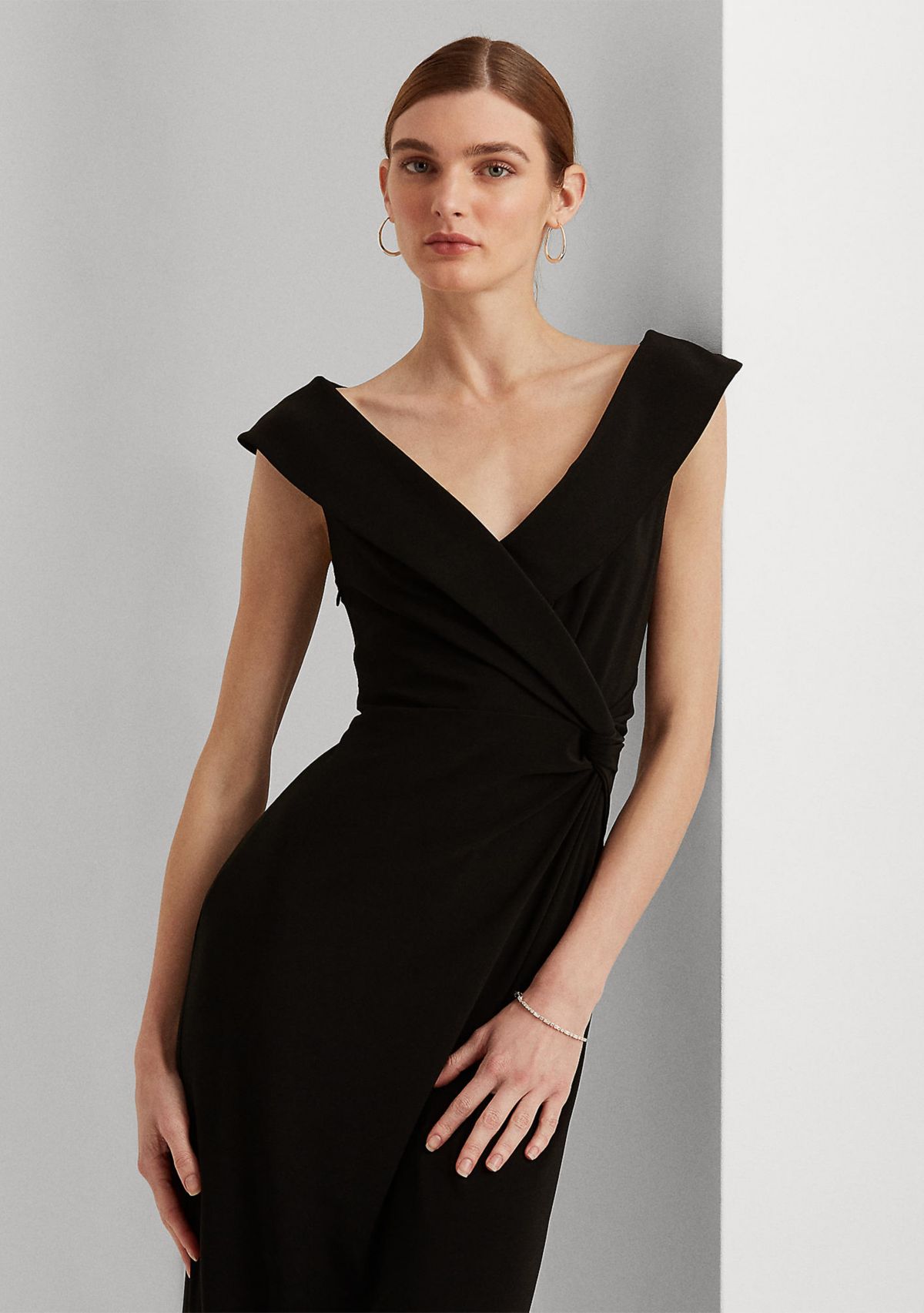 Jersey Off-the-Shoulder Gown