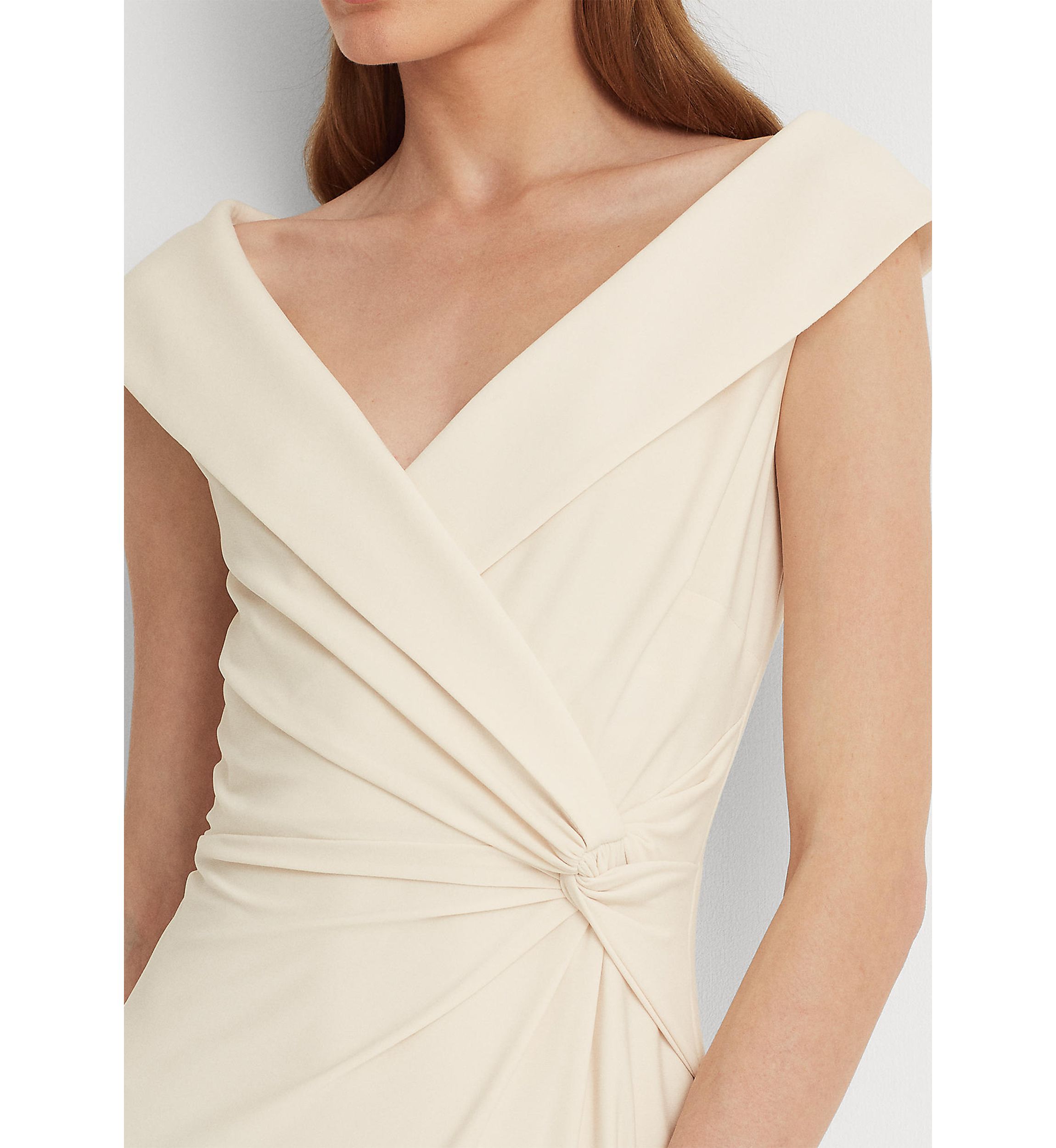 Jersey Off-the-Shoulder Gown