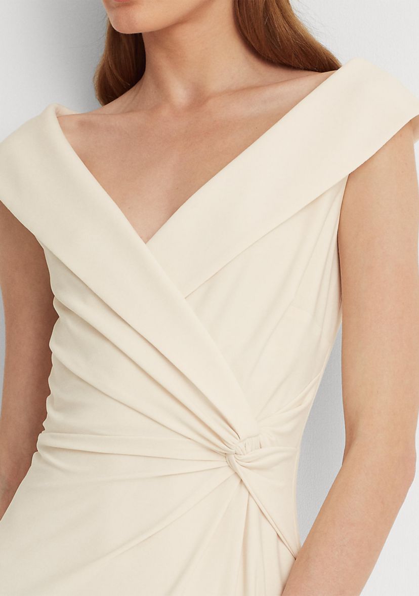 Jersey Off-the-Shoulder Gown