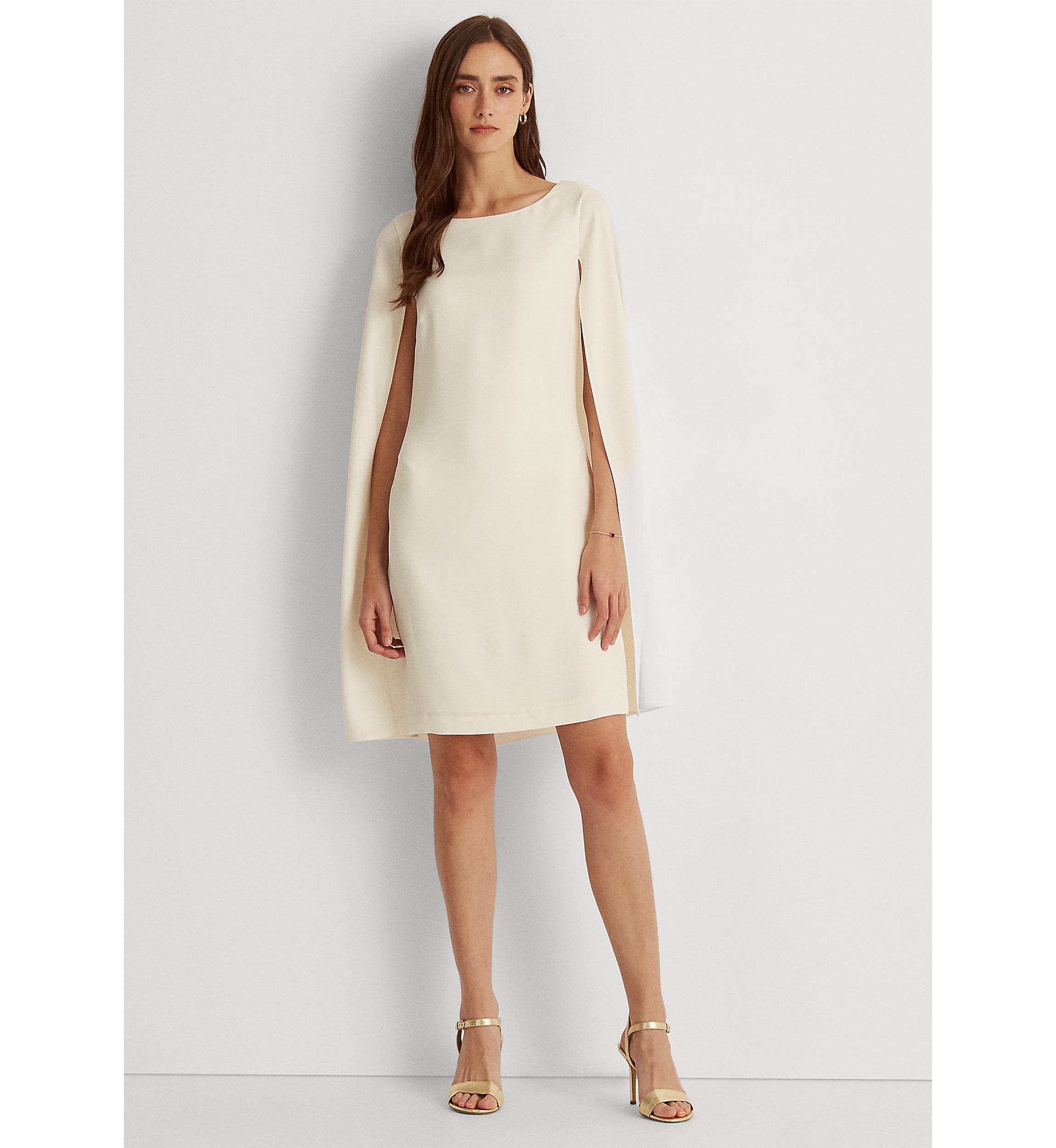 Cape Georgette Cocktail Dress