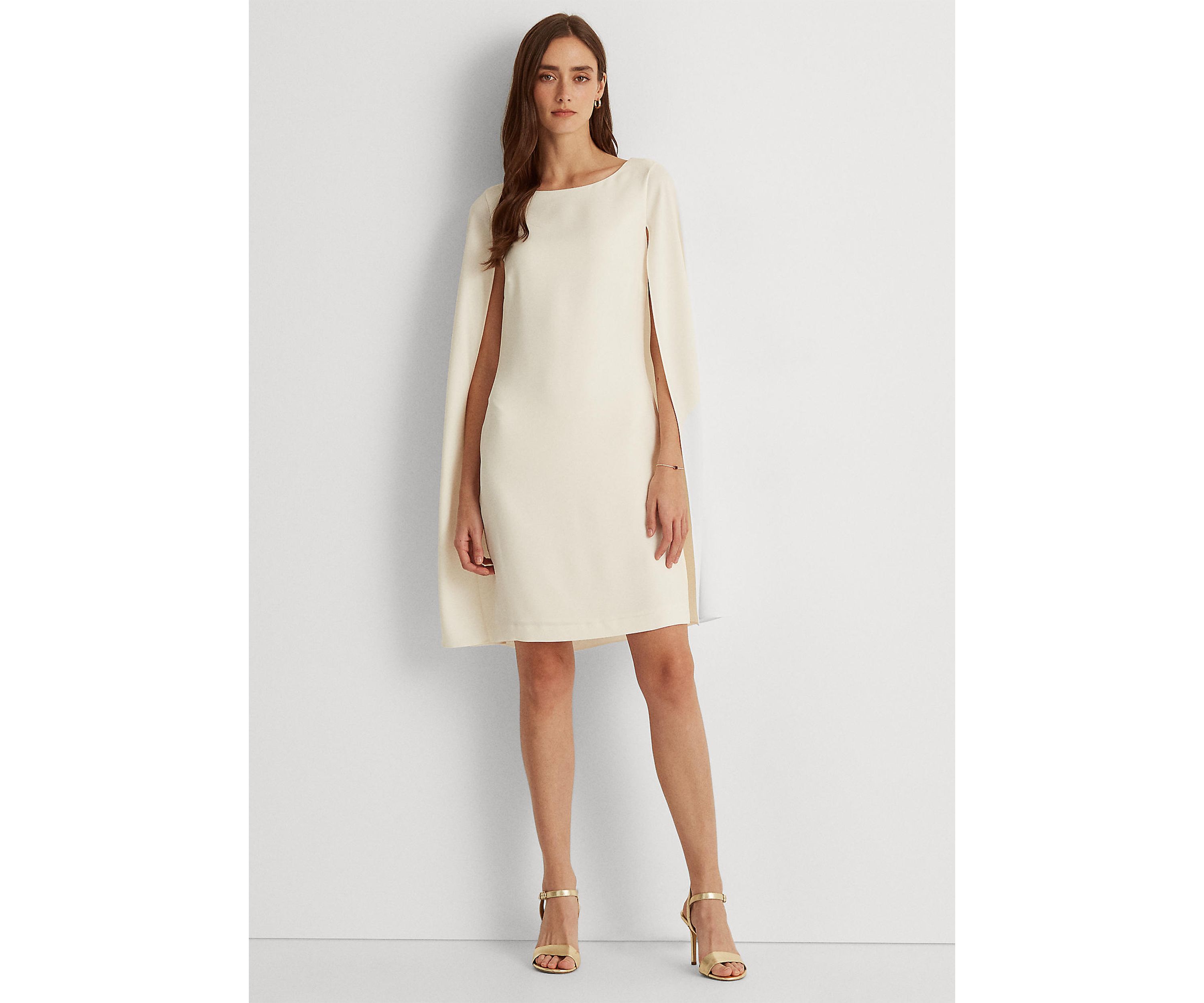 Cape Georgette Cocktail Dress