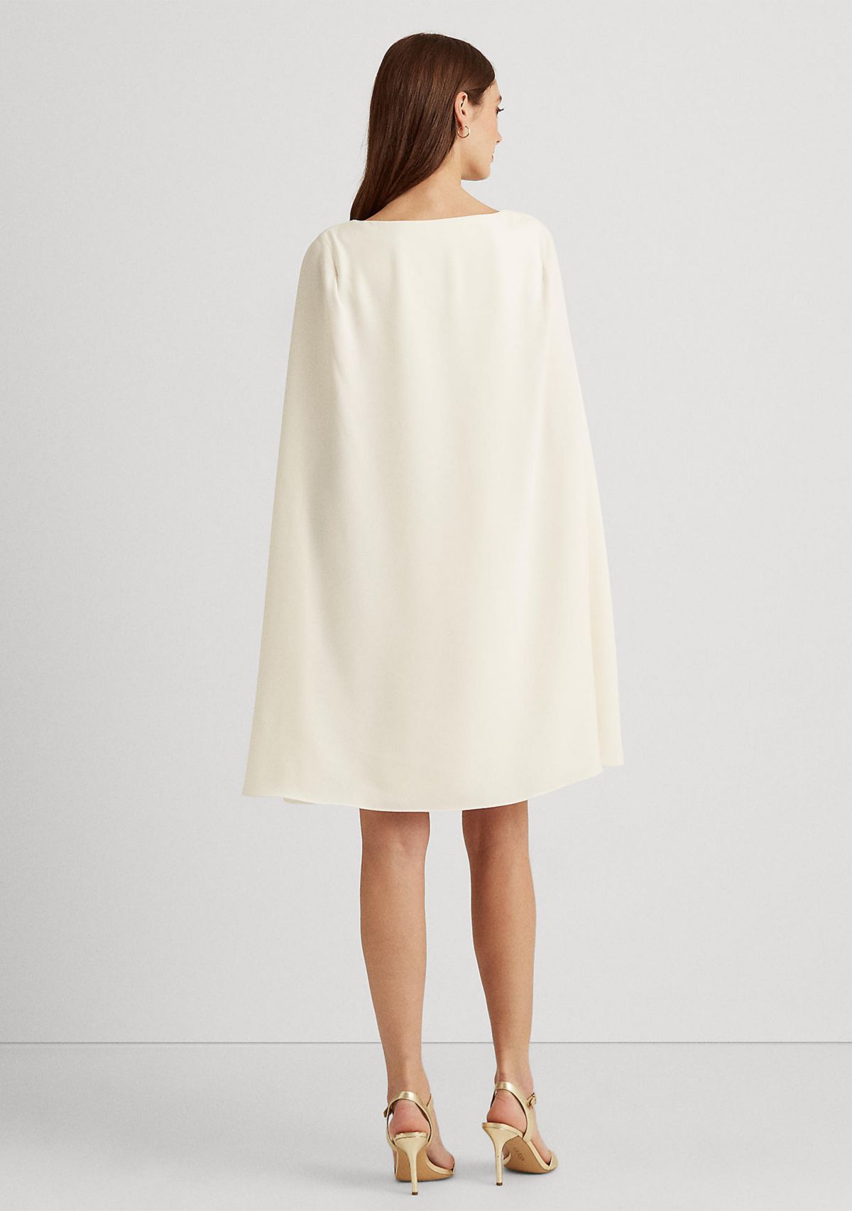 Cape Georgette Cocktail Dress