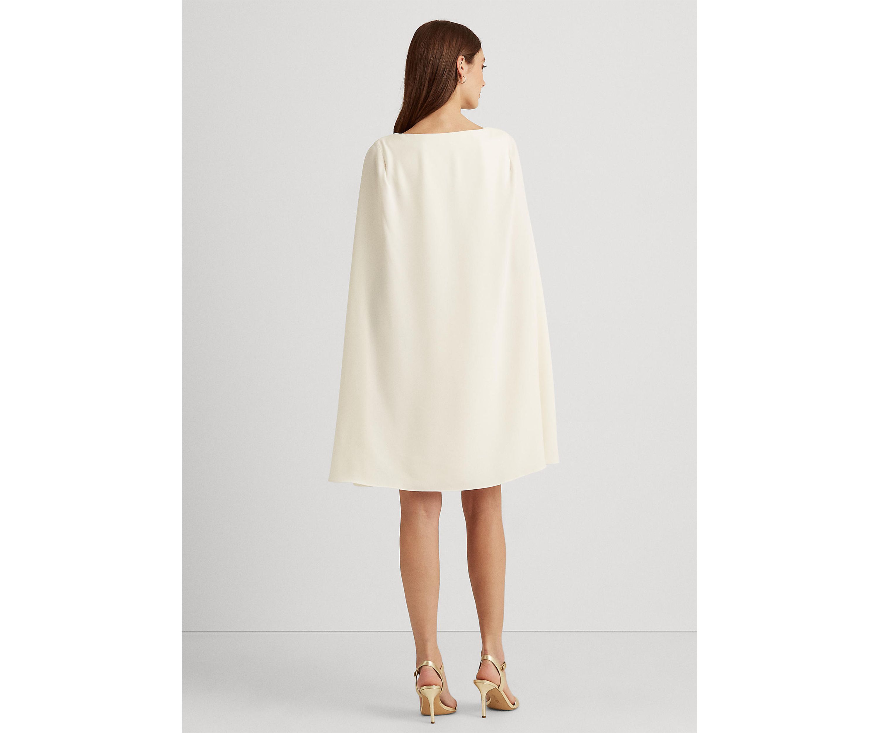 Cape Georgette Cocktail Dress