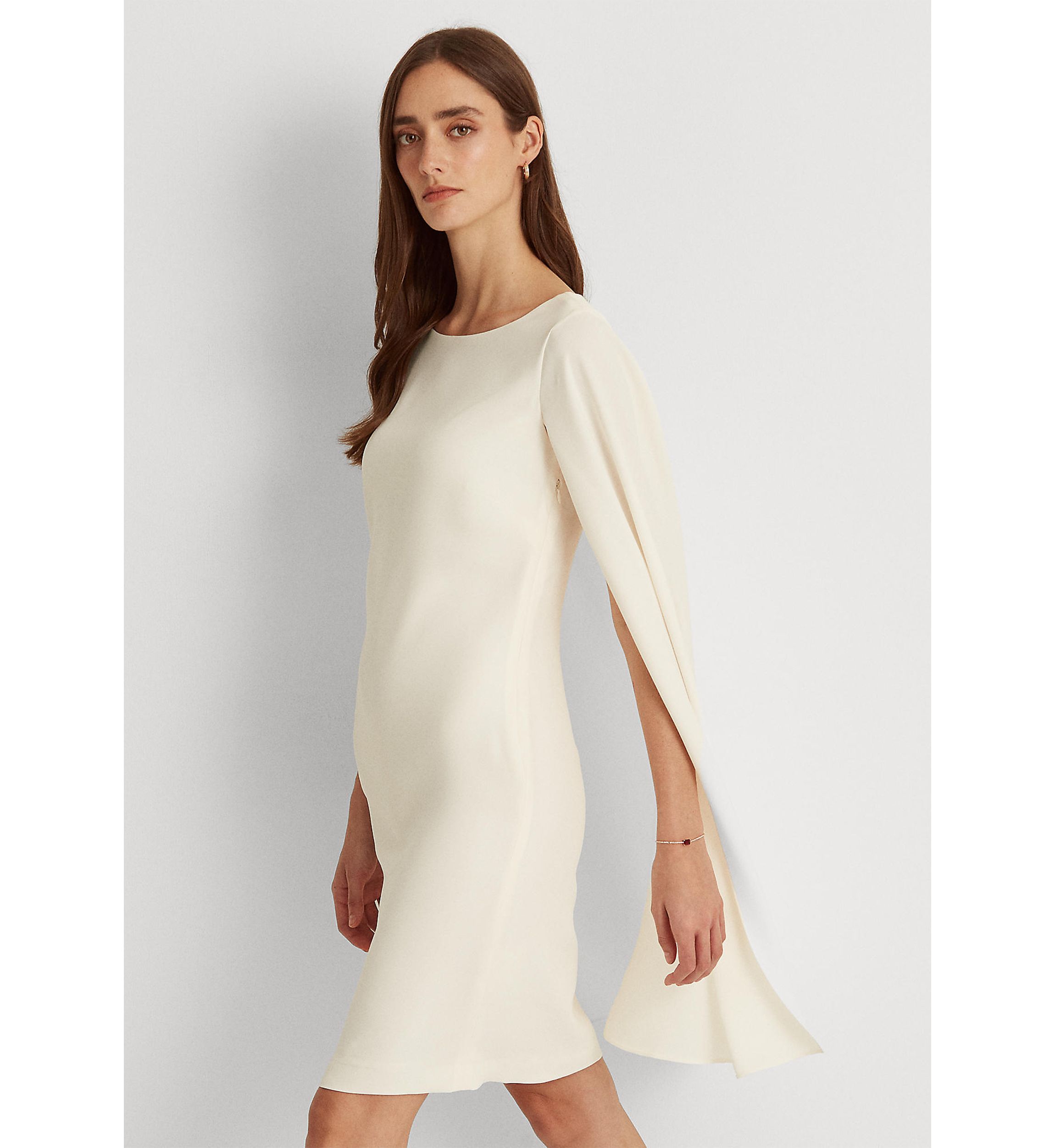 Cape Georgette Cocktail Dress