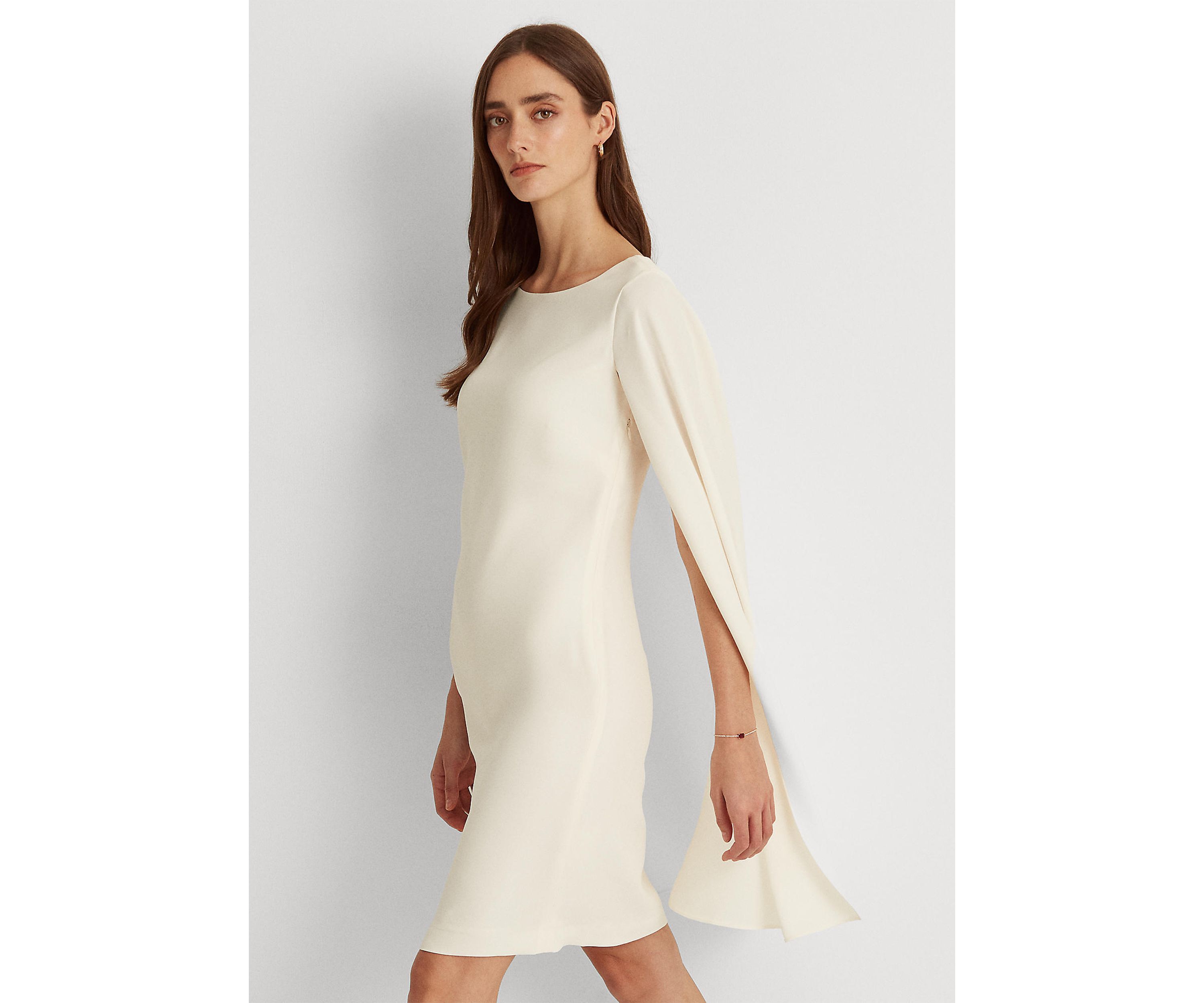 Cape Georgette Cocktail Dress