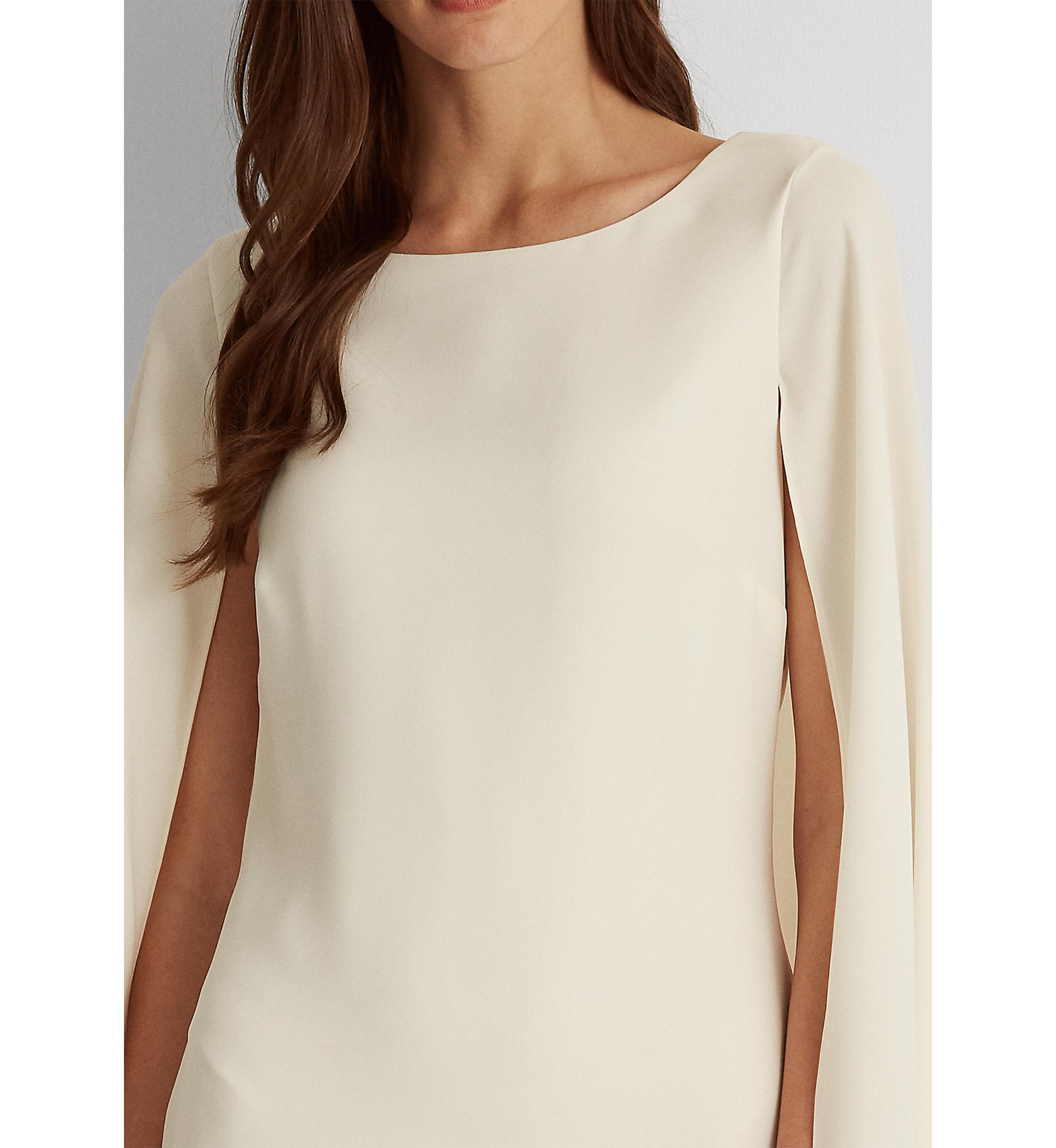 Cape Georgette Cocktail Dress