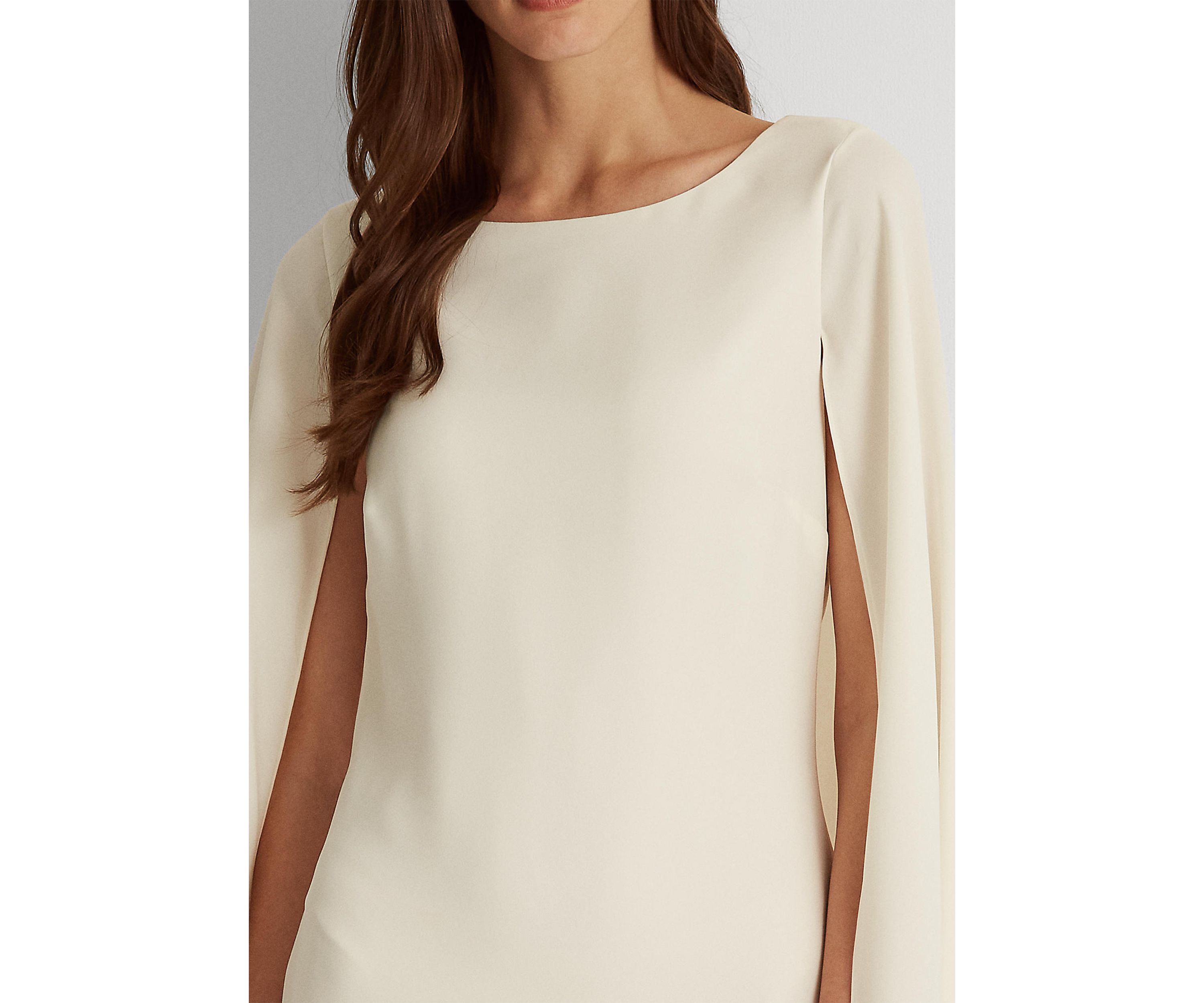 Cape Georgette Cocktail Dress