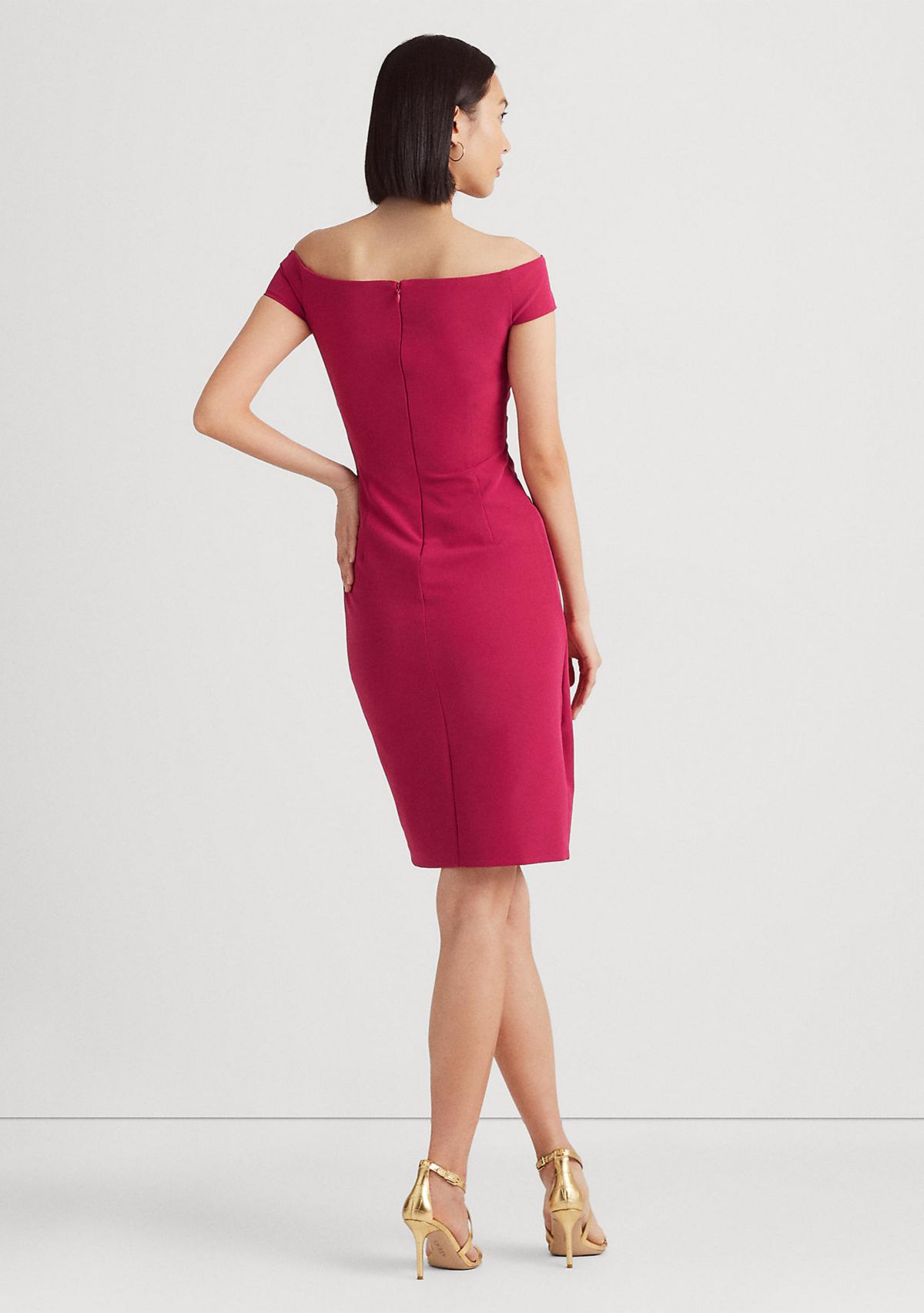 Crepe Off-the-Shoulder Dress