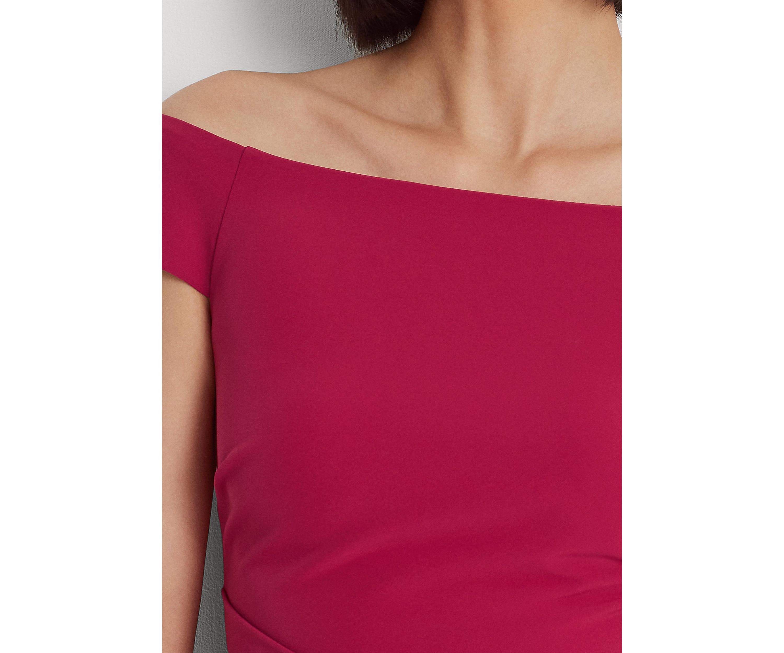 Crepe Off-the-Shoulder Dress