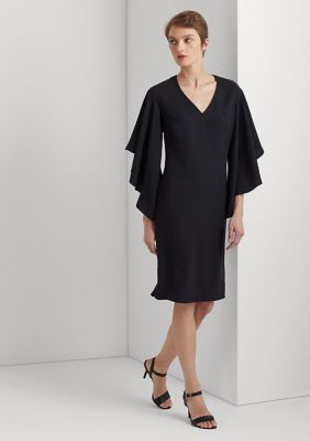 Lauren Ralph Lauren Women’s Ruffle Sleeve Cocktail Dress, Black, 6