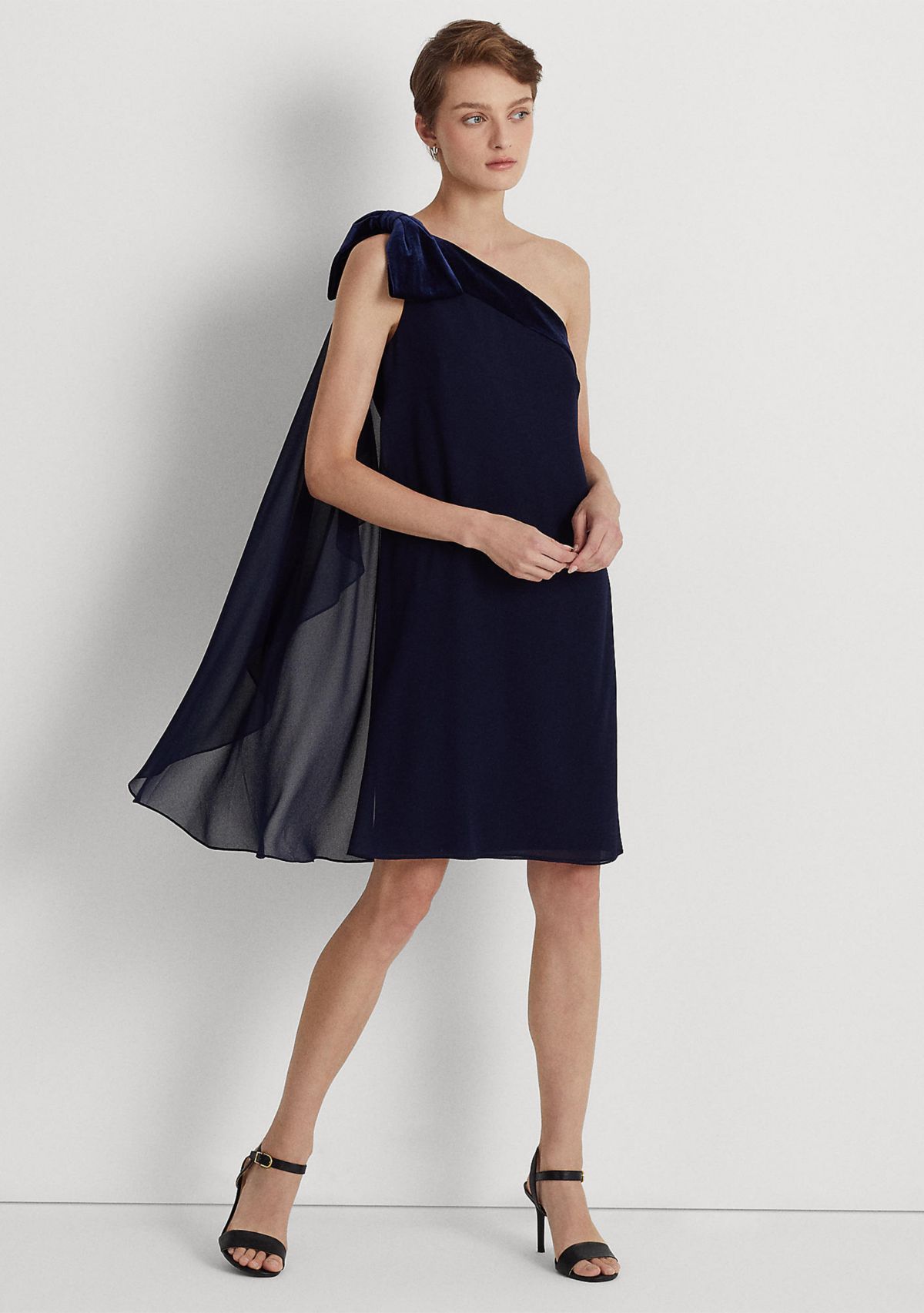 Chiffon One-Shoulder Dress