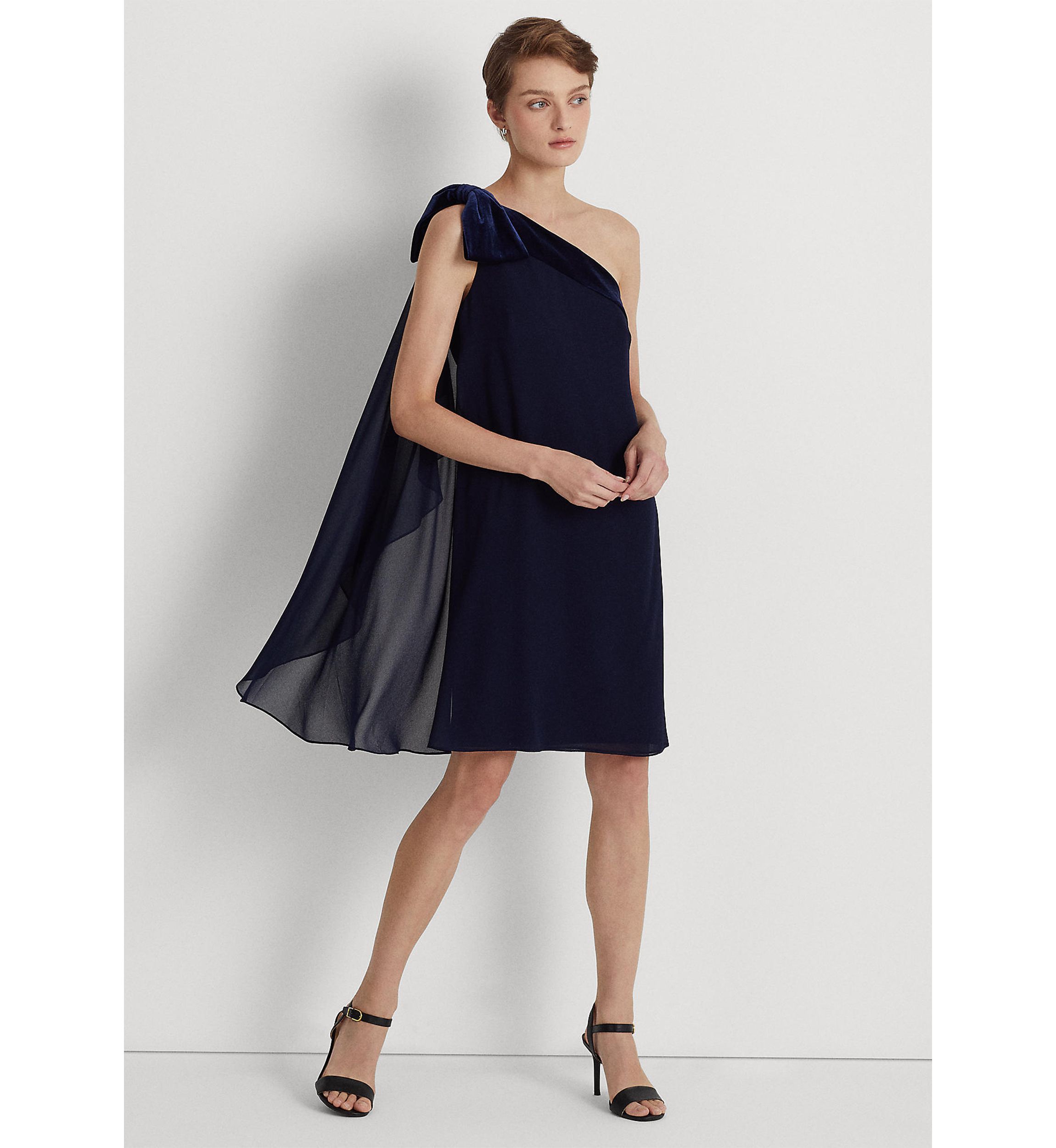 Chiffon One-Shoulder Dress