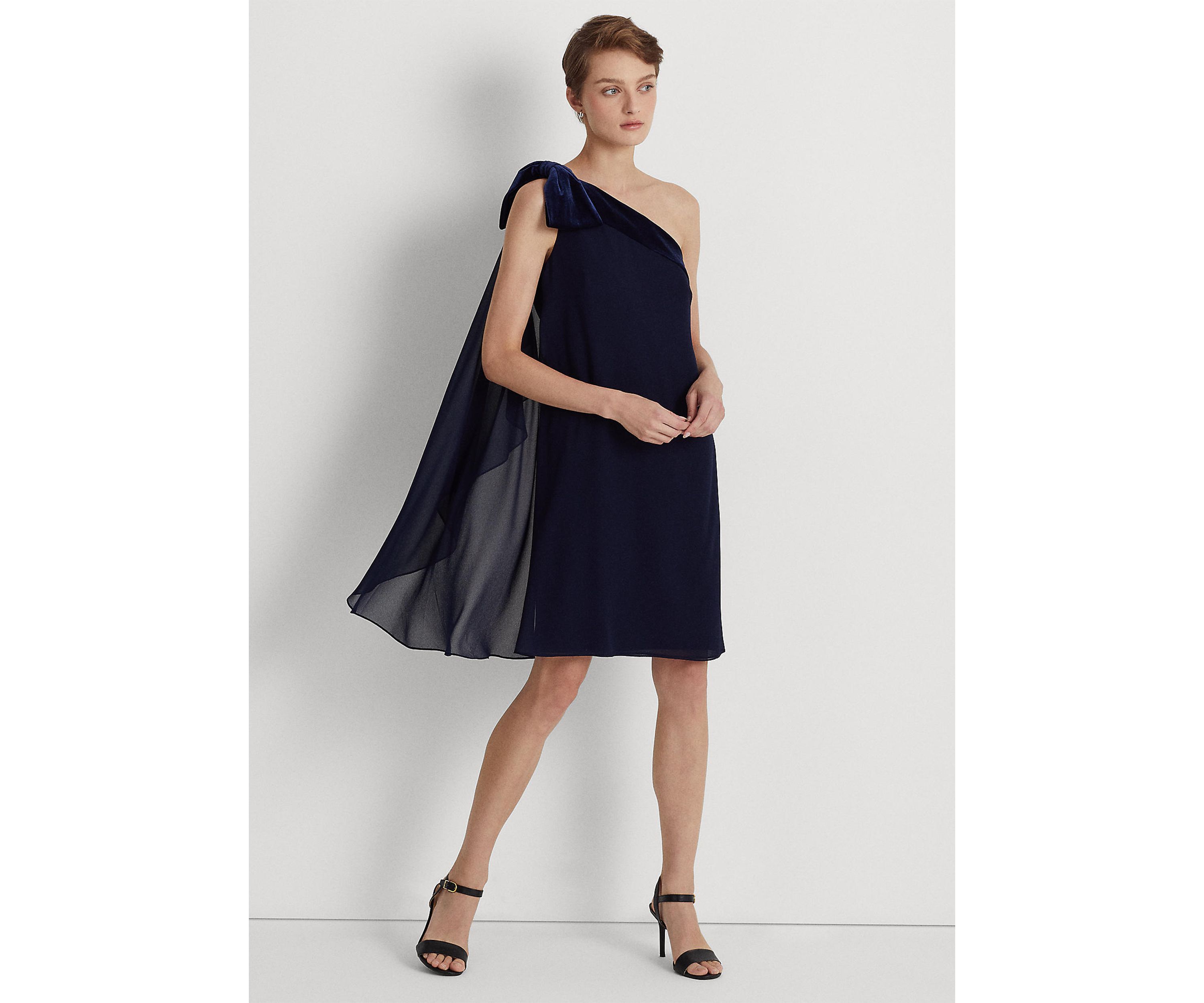 Chiffon One-Shoulder Dress