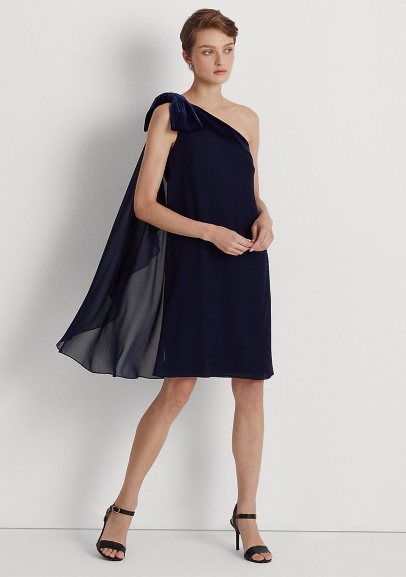 Chiffon One-Shoulder Dress