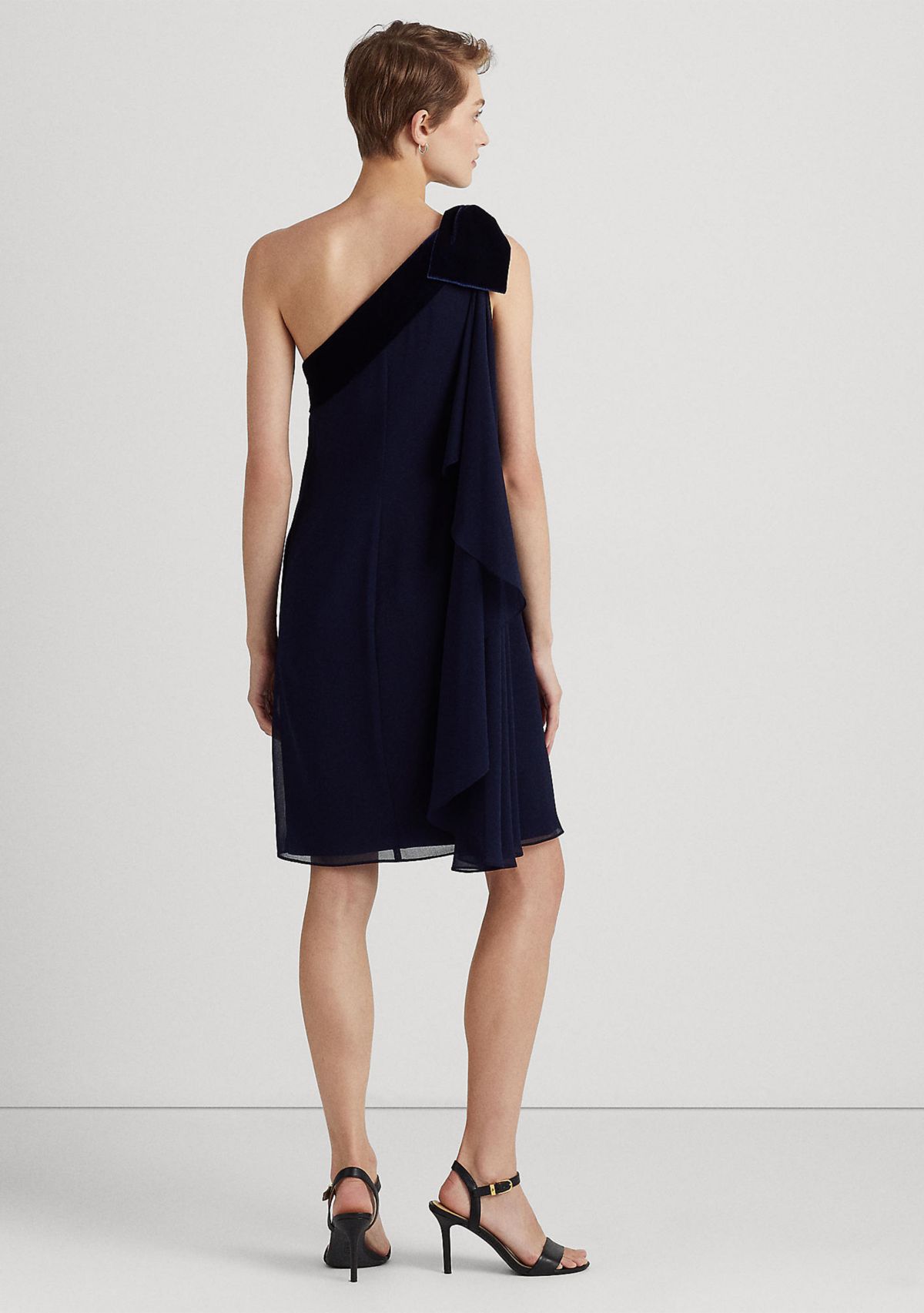 Chiffon One-Shoulder Dress