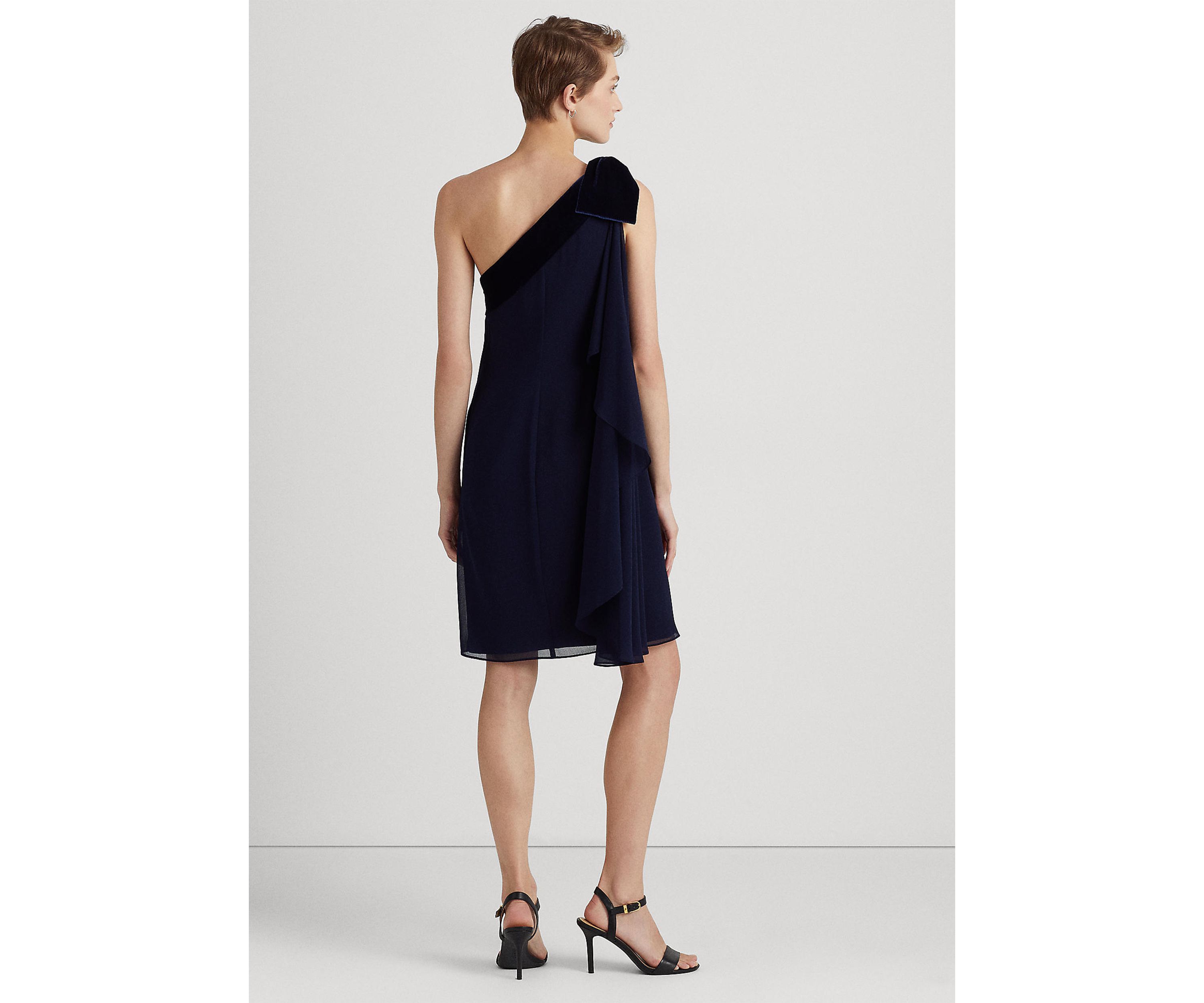 Chiffon One-Shoulder Dress