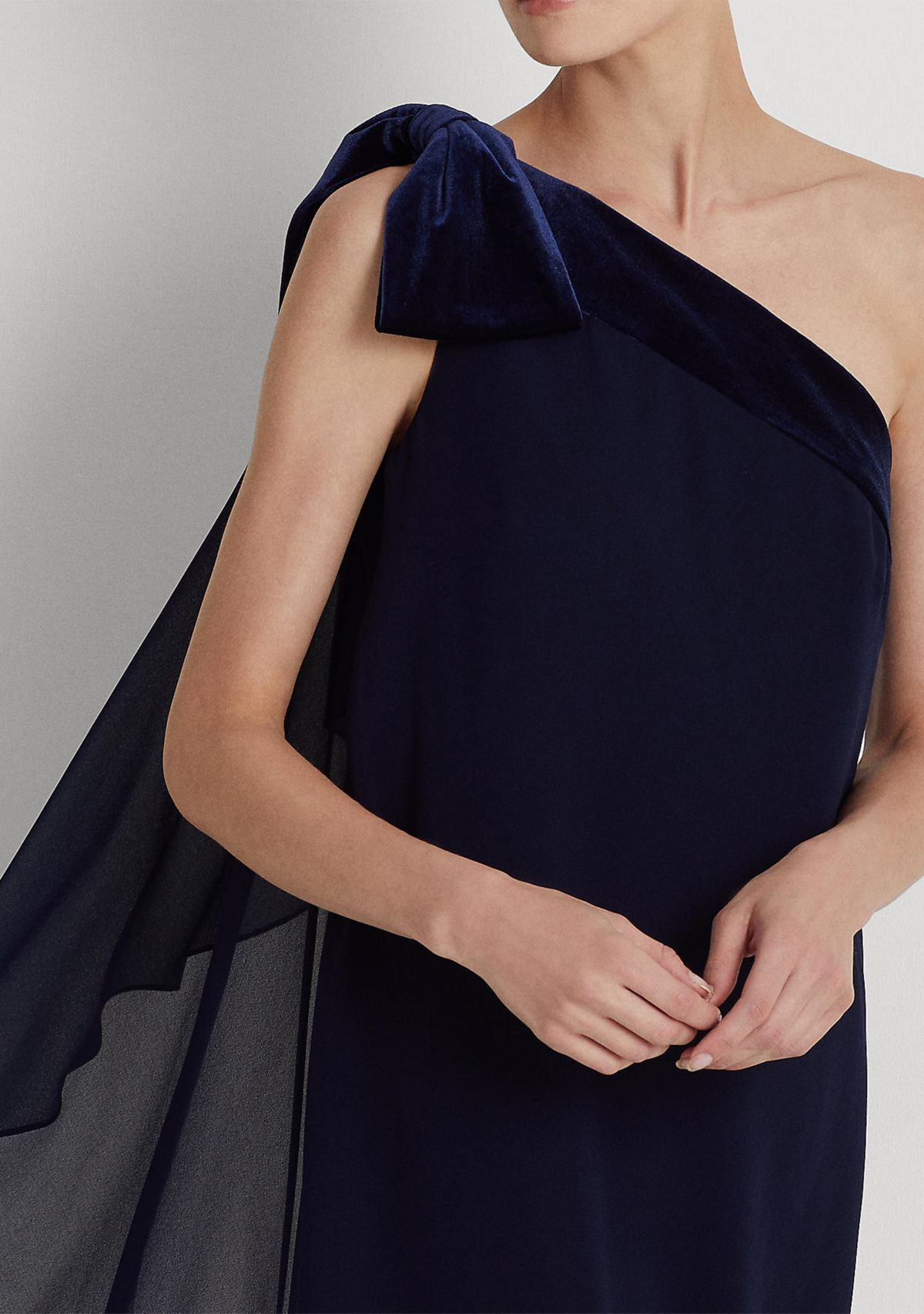 Chiffon One-Shoulder Dress