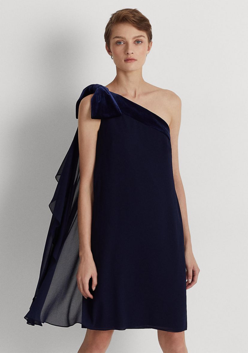 Chiffon One-Shoulder Dress