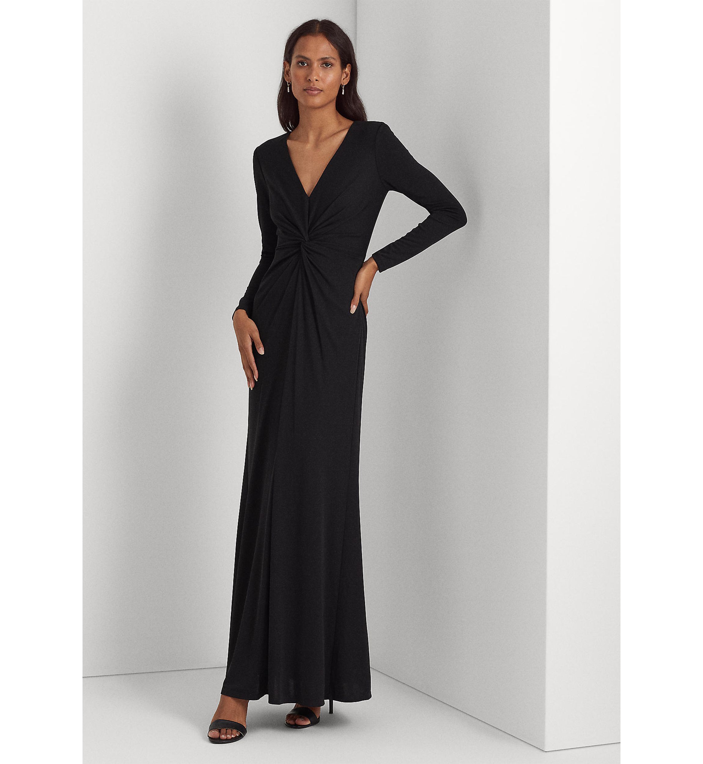 Twist-Front Jersey Gown