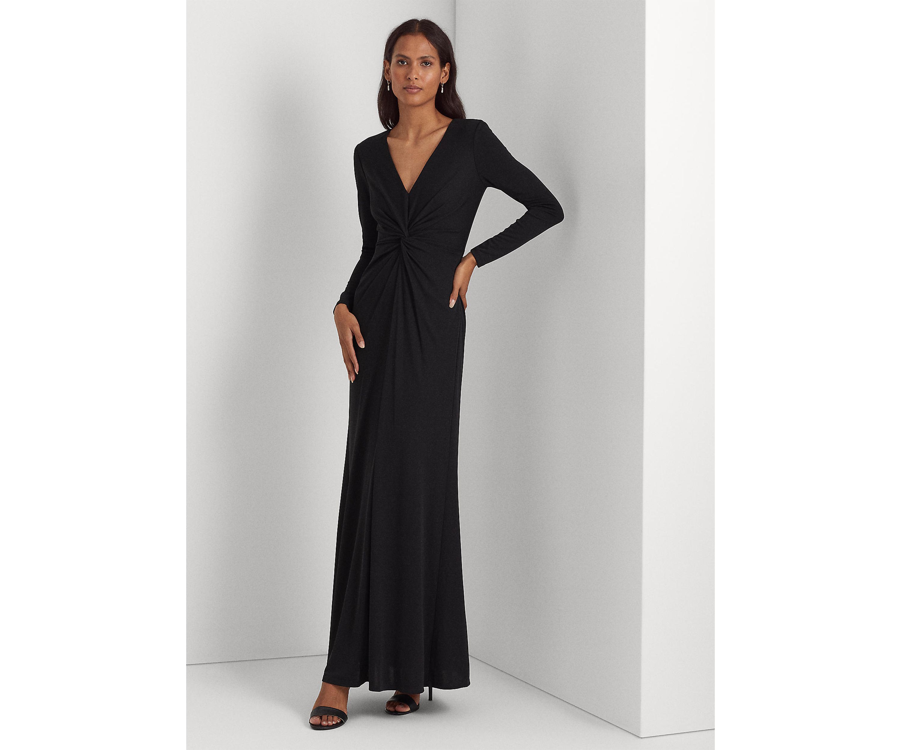 Twist-Front Jersey Gown