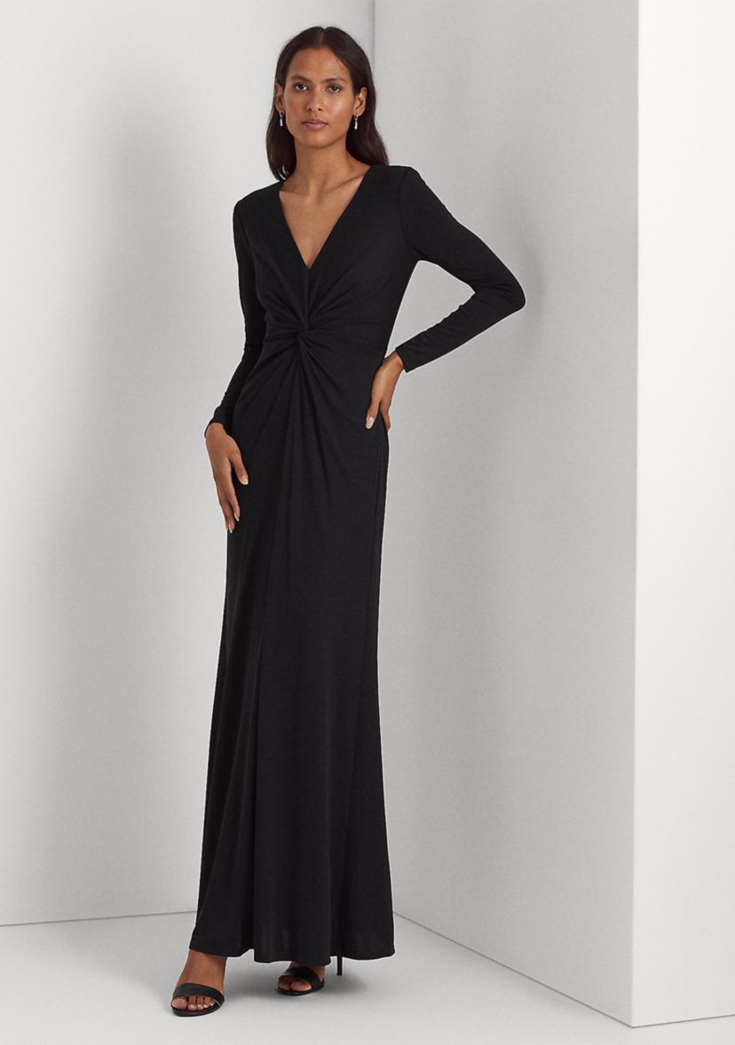 Twist-Front Jersey Gown