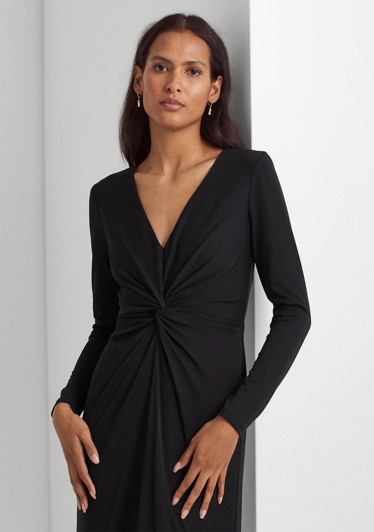 Twist-Front Jersey Gown