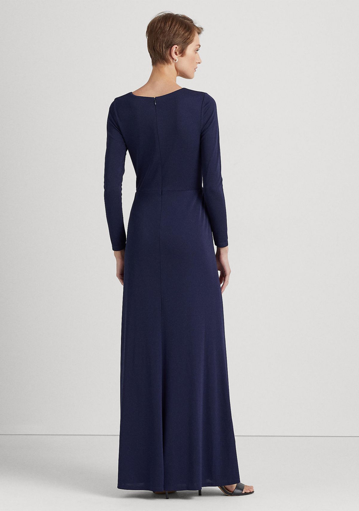 Ruffle-Trim Jersey Gown
