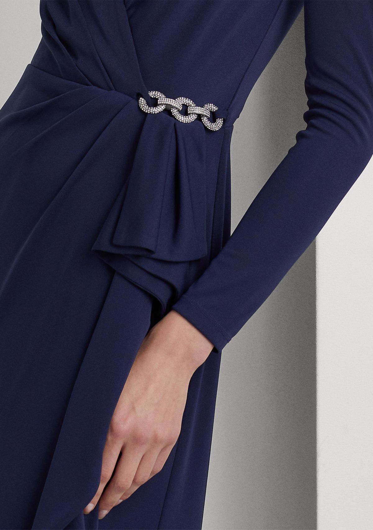 Ruffle-Trim Jersey Gown