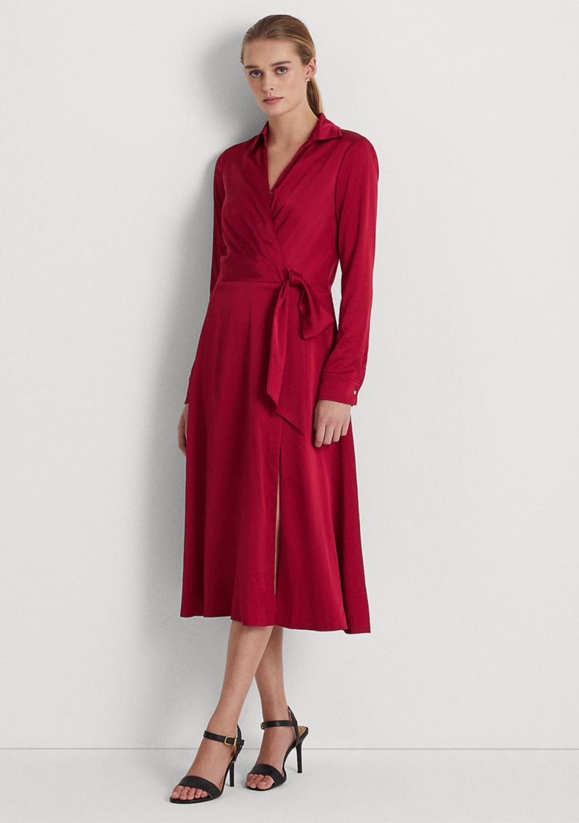 Charmeuse Surplice Dress
