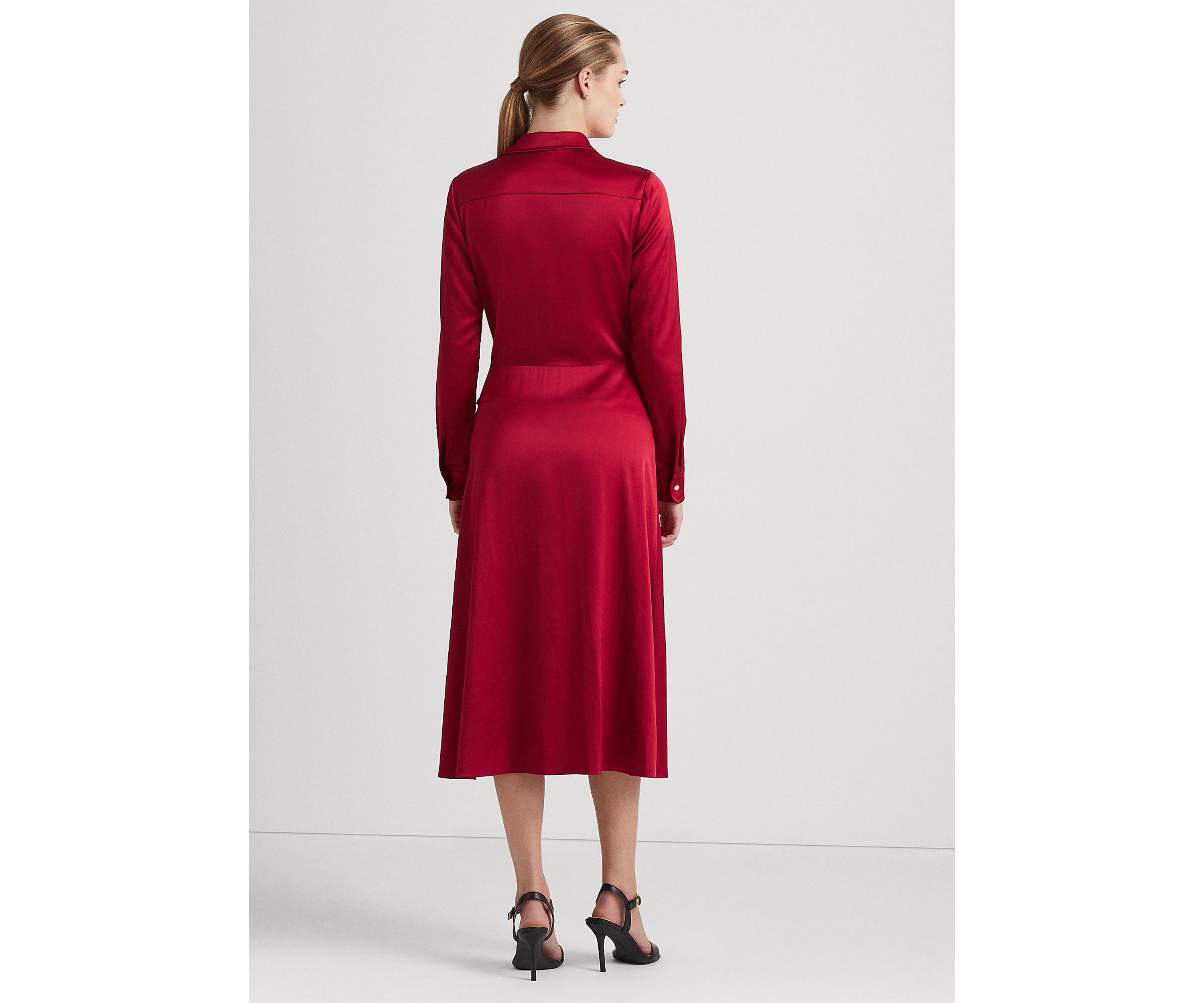 Charmeuse Surplice Dress