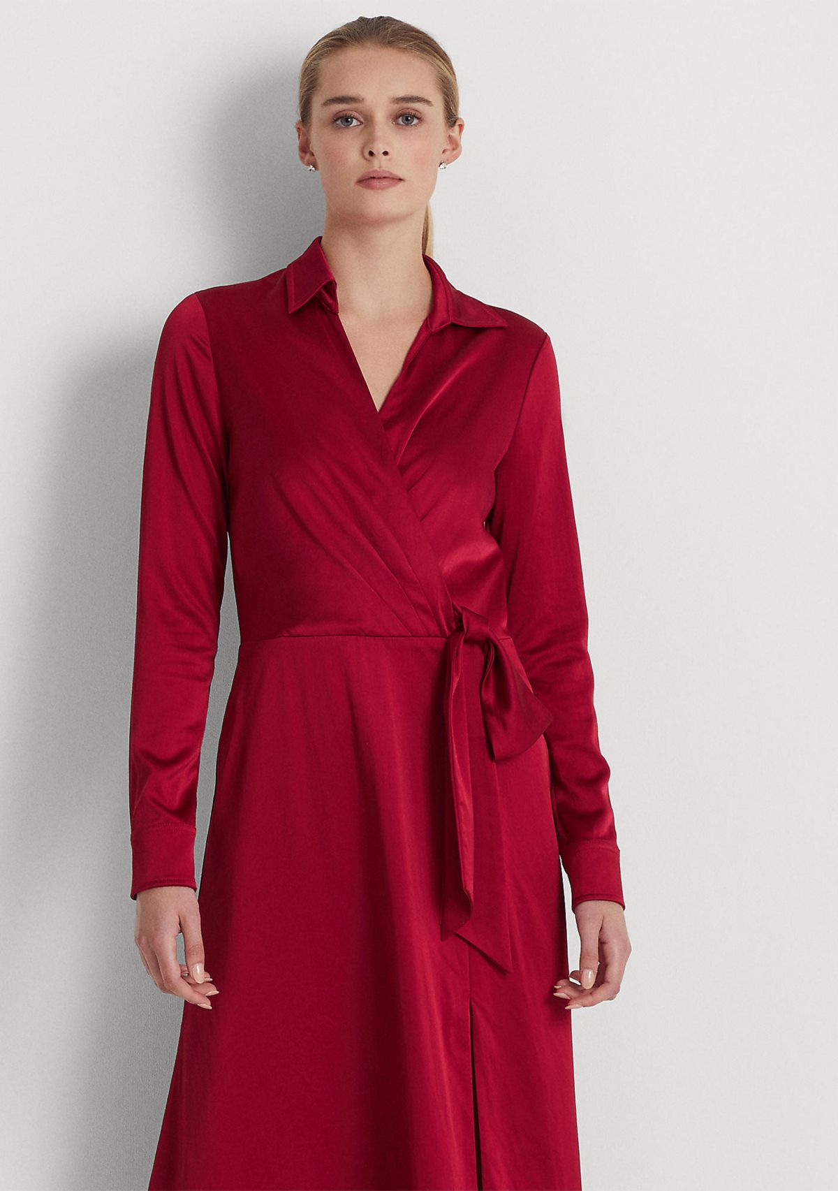 Charmeuse Surplice Dress