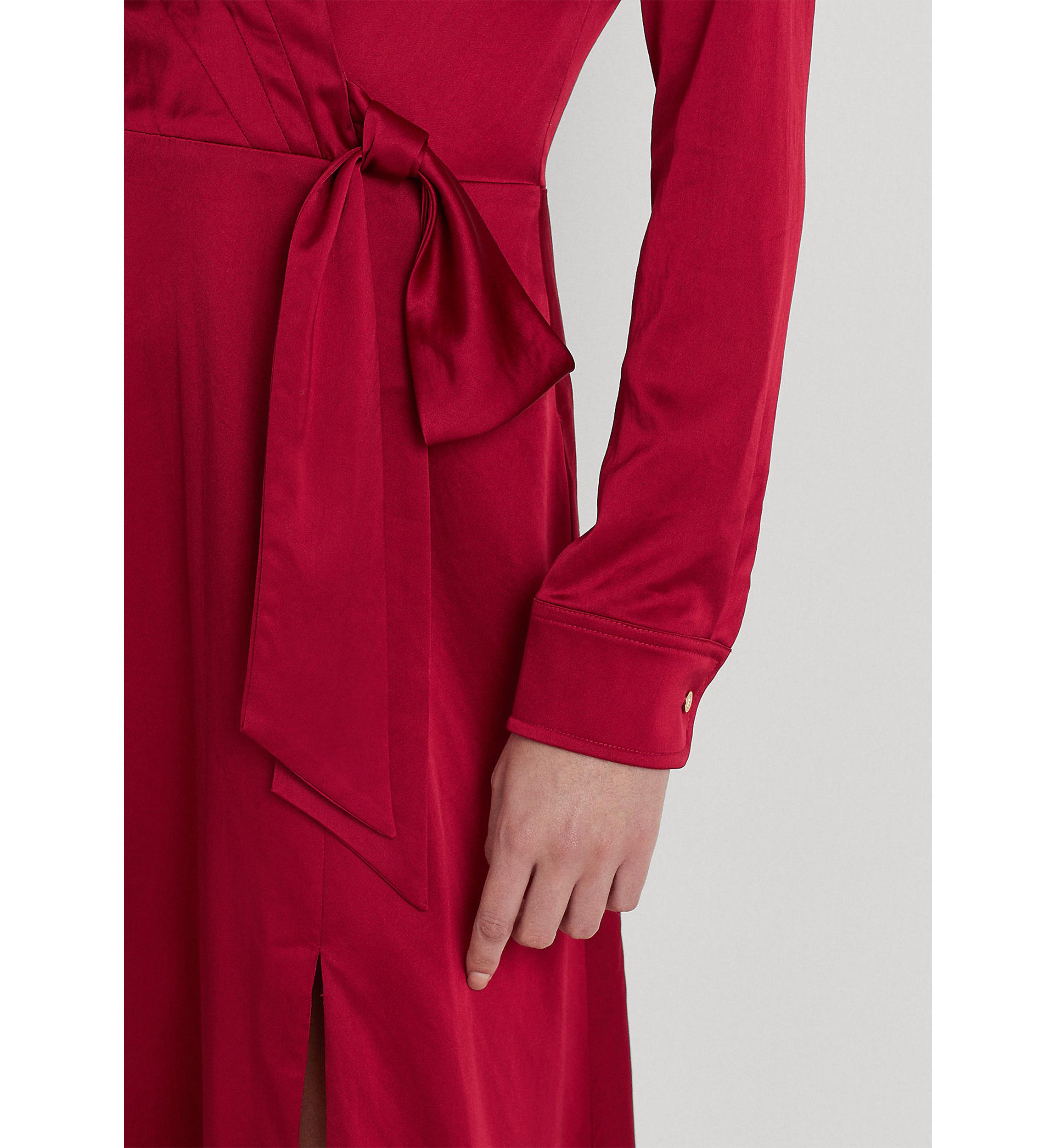 Charmeuse Surplice Dress