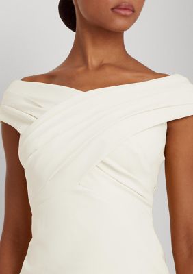 Lauren Ralph Lauren Crepe Off-the-Shoulder Cocktail Dress | belk