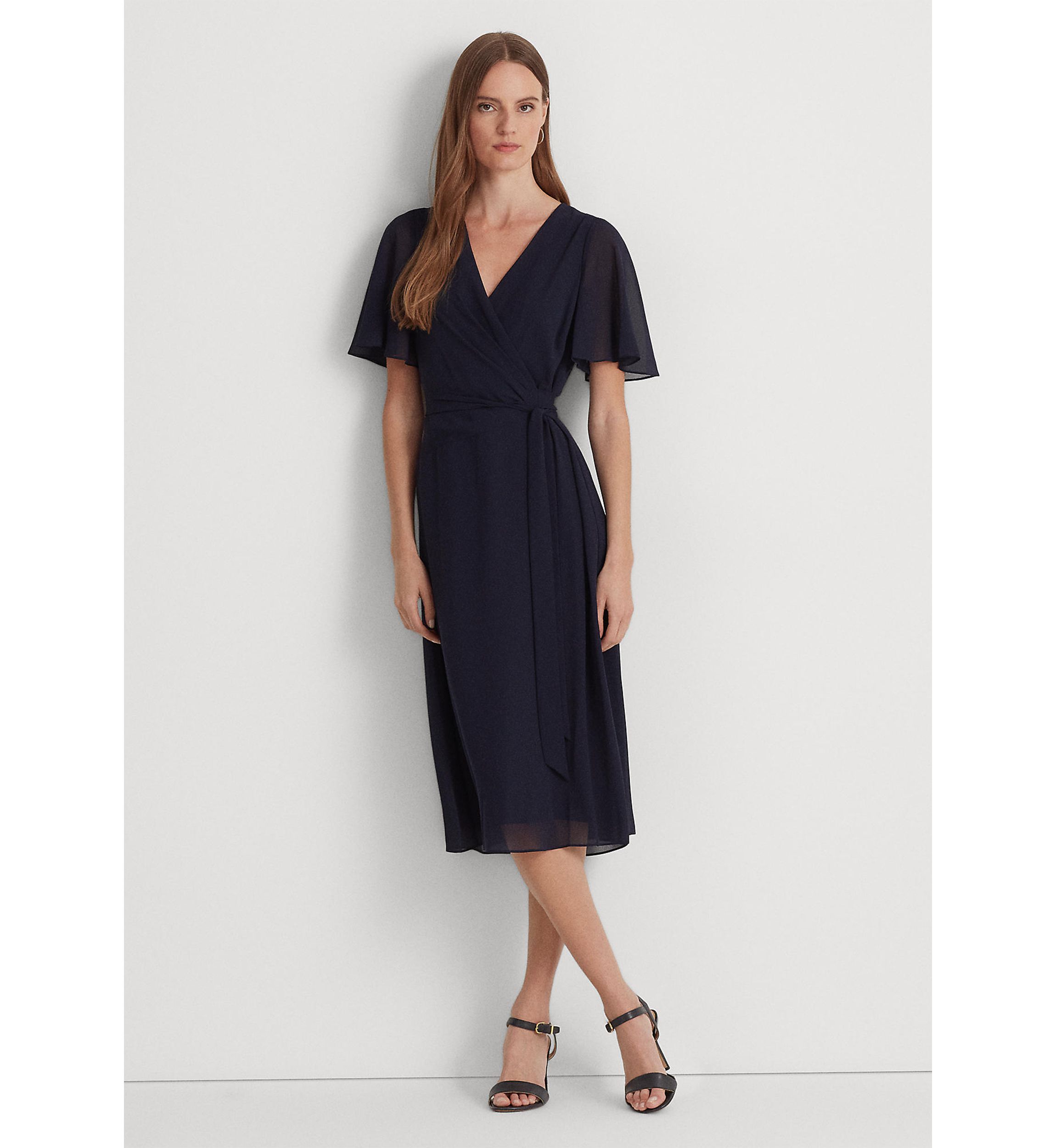 Belted Georgette Dress
