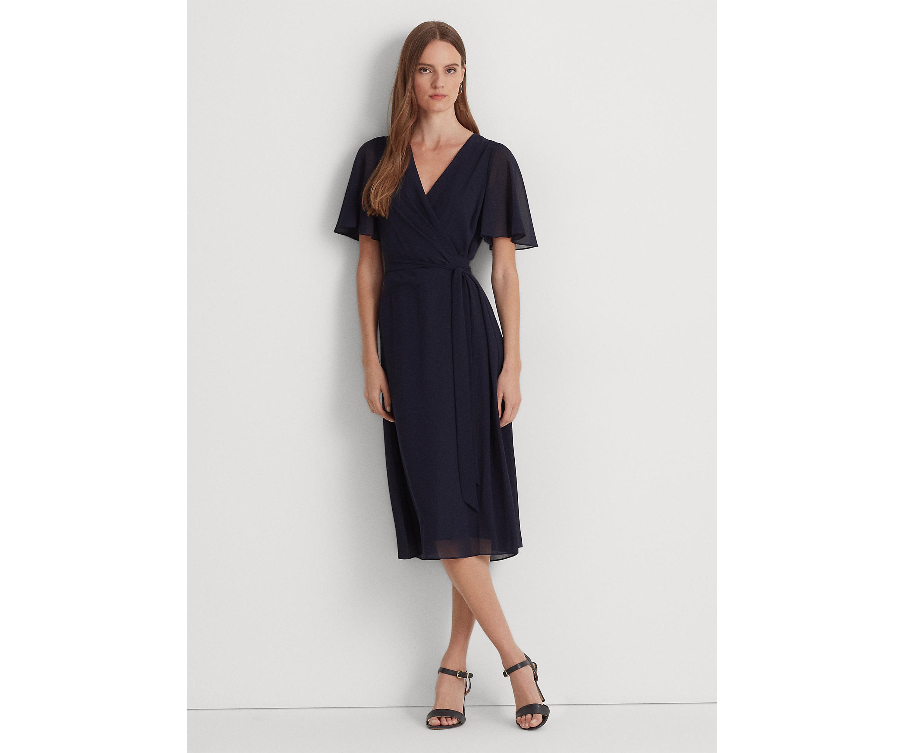 Belted Georgette Dress