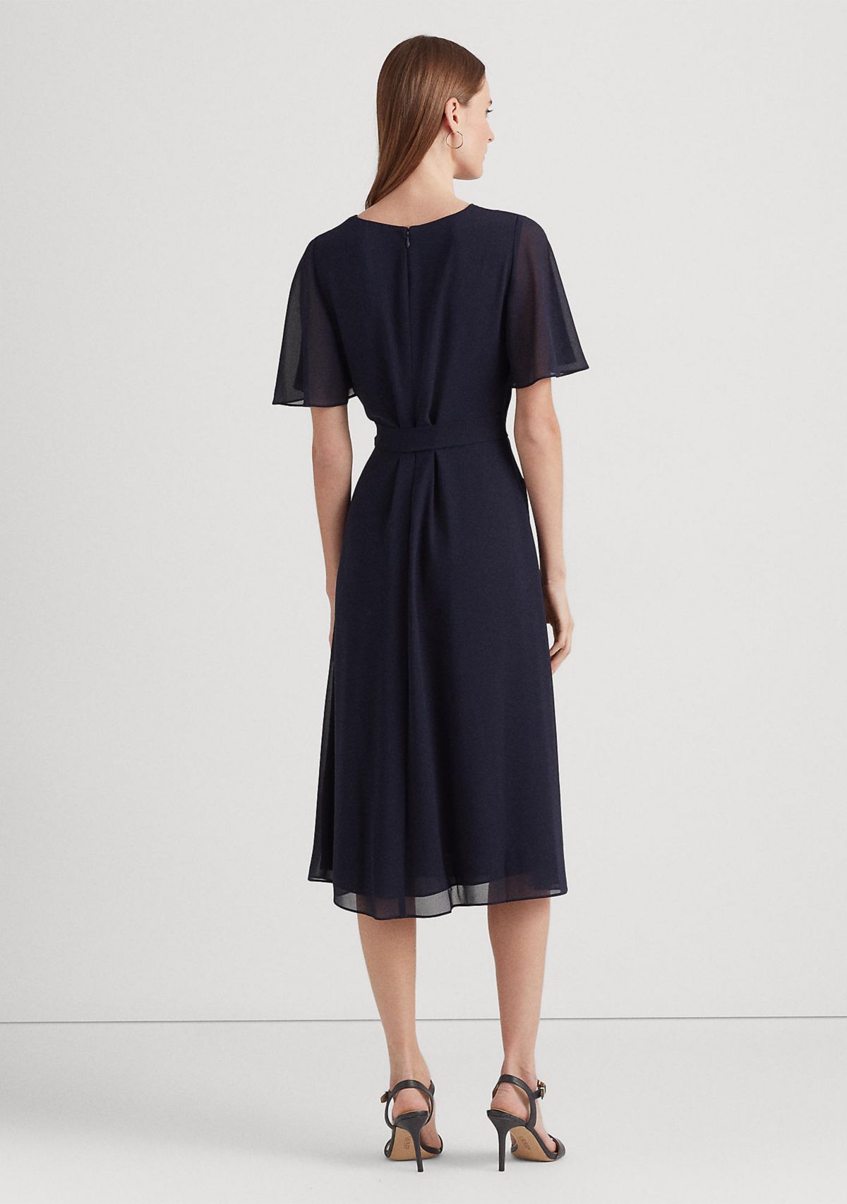 Belted Georgette Dress