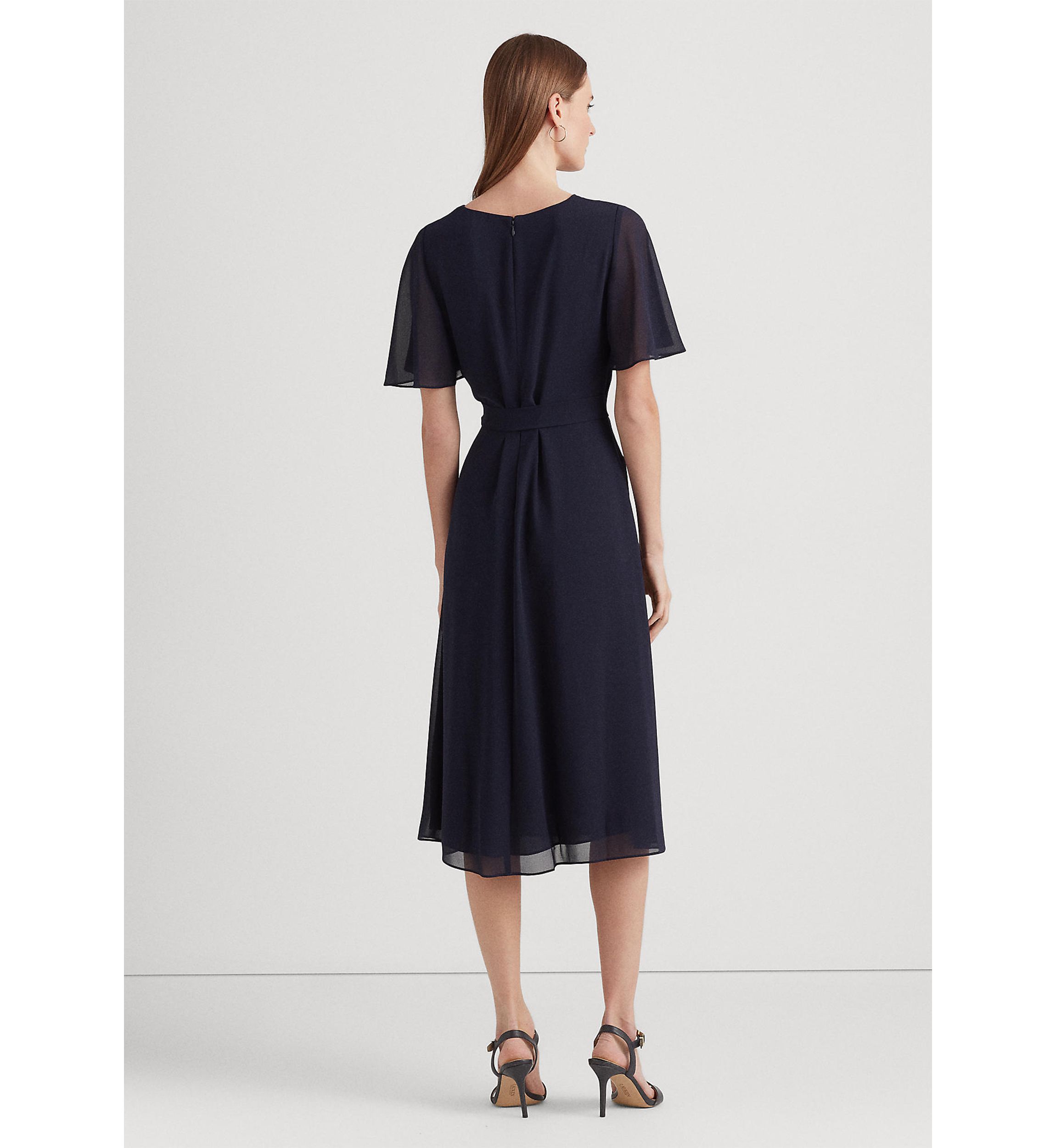 Belted Georgette Dress