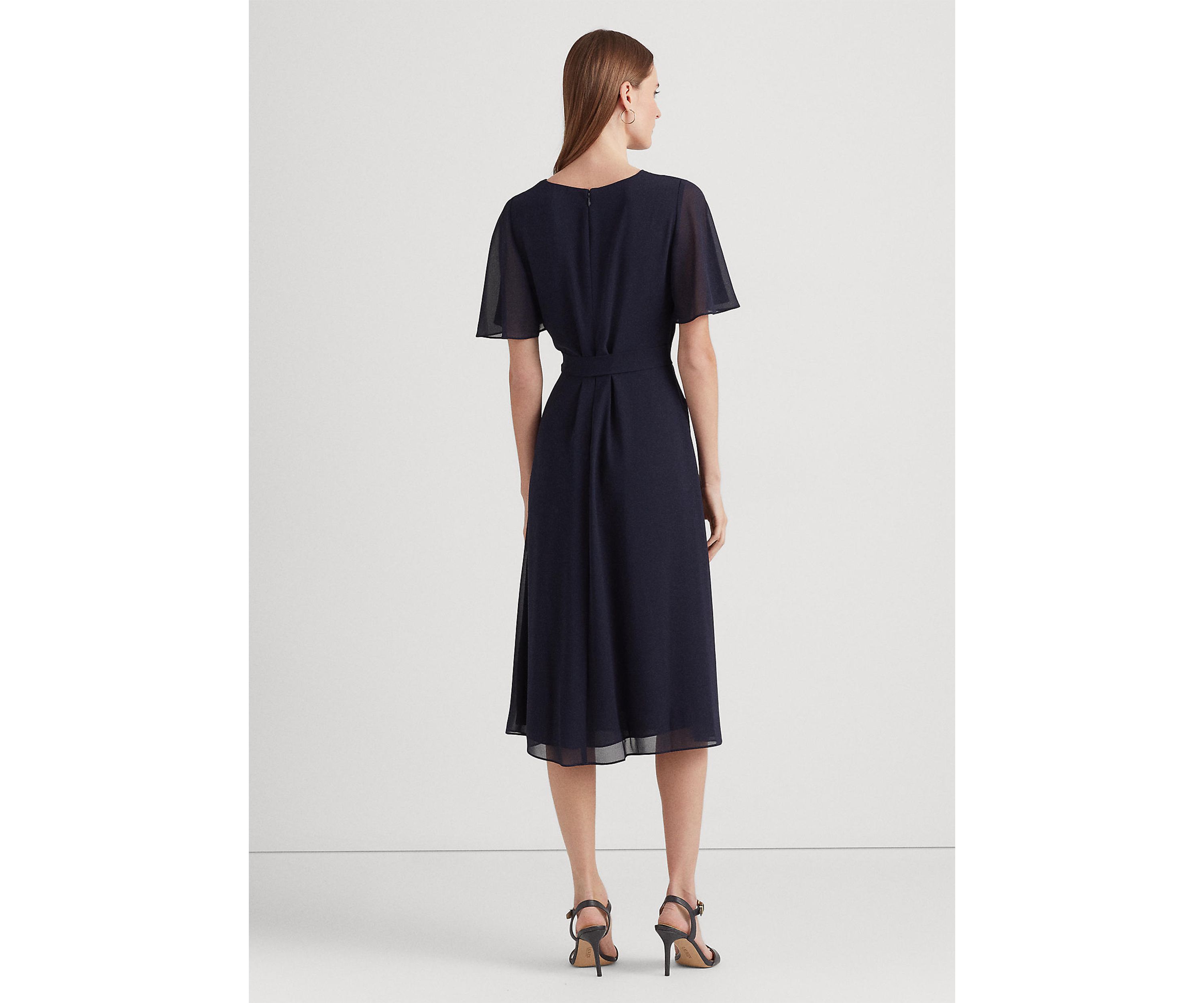 Belted Georgette Dress