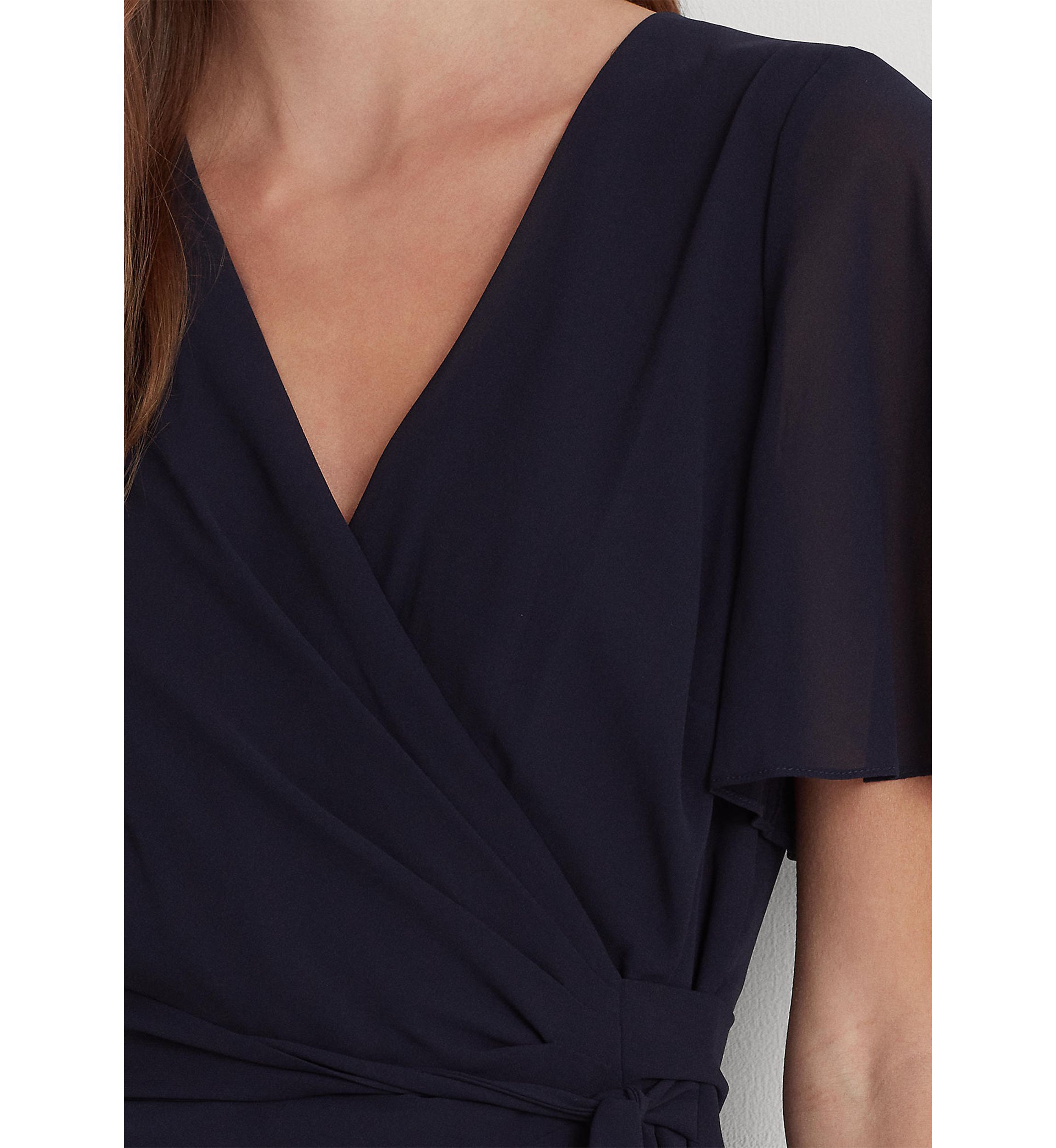 Belted Georgette Dress