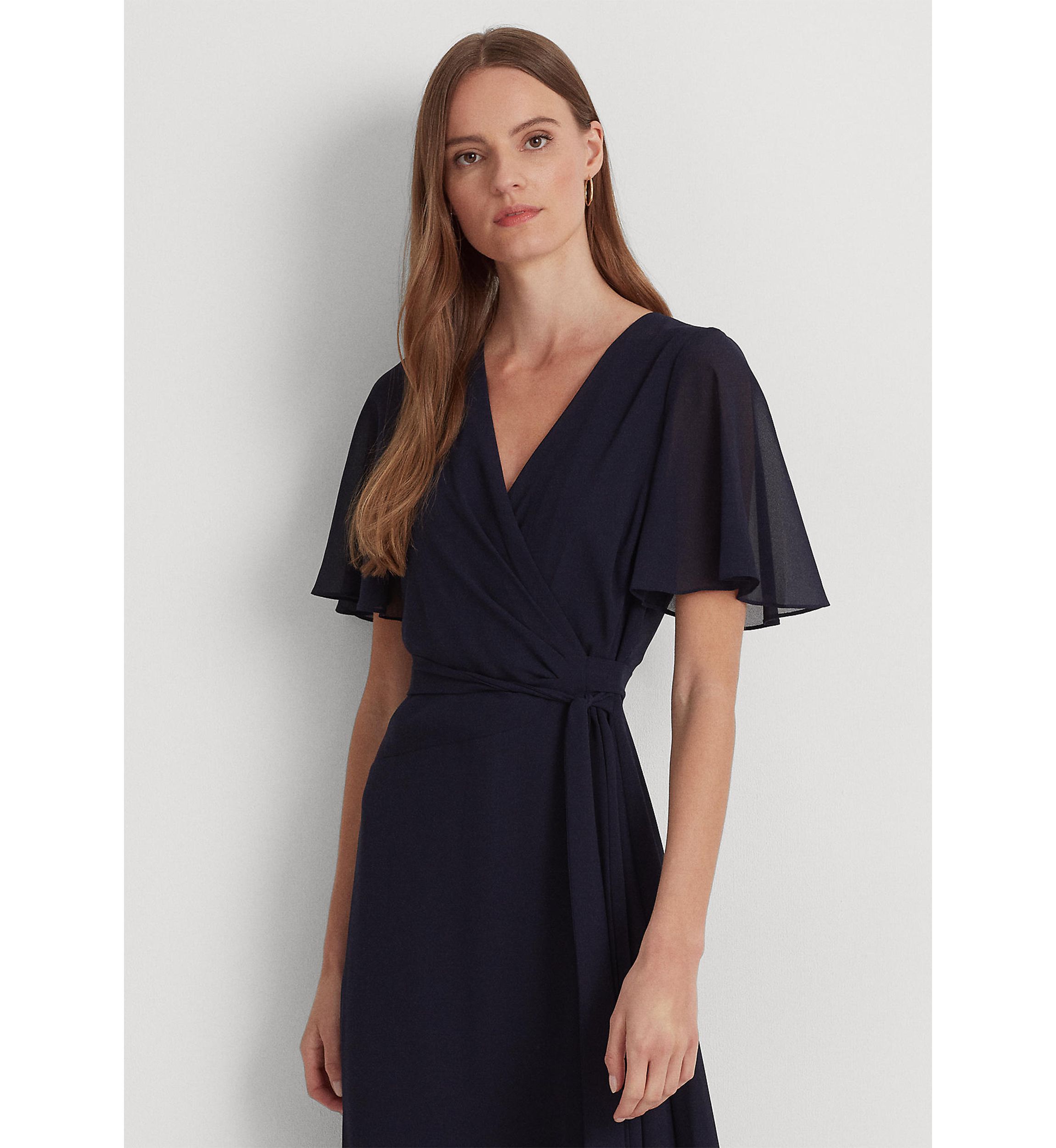 Belted Georgette Dress