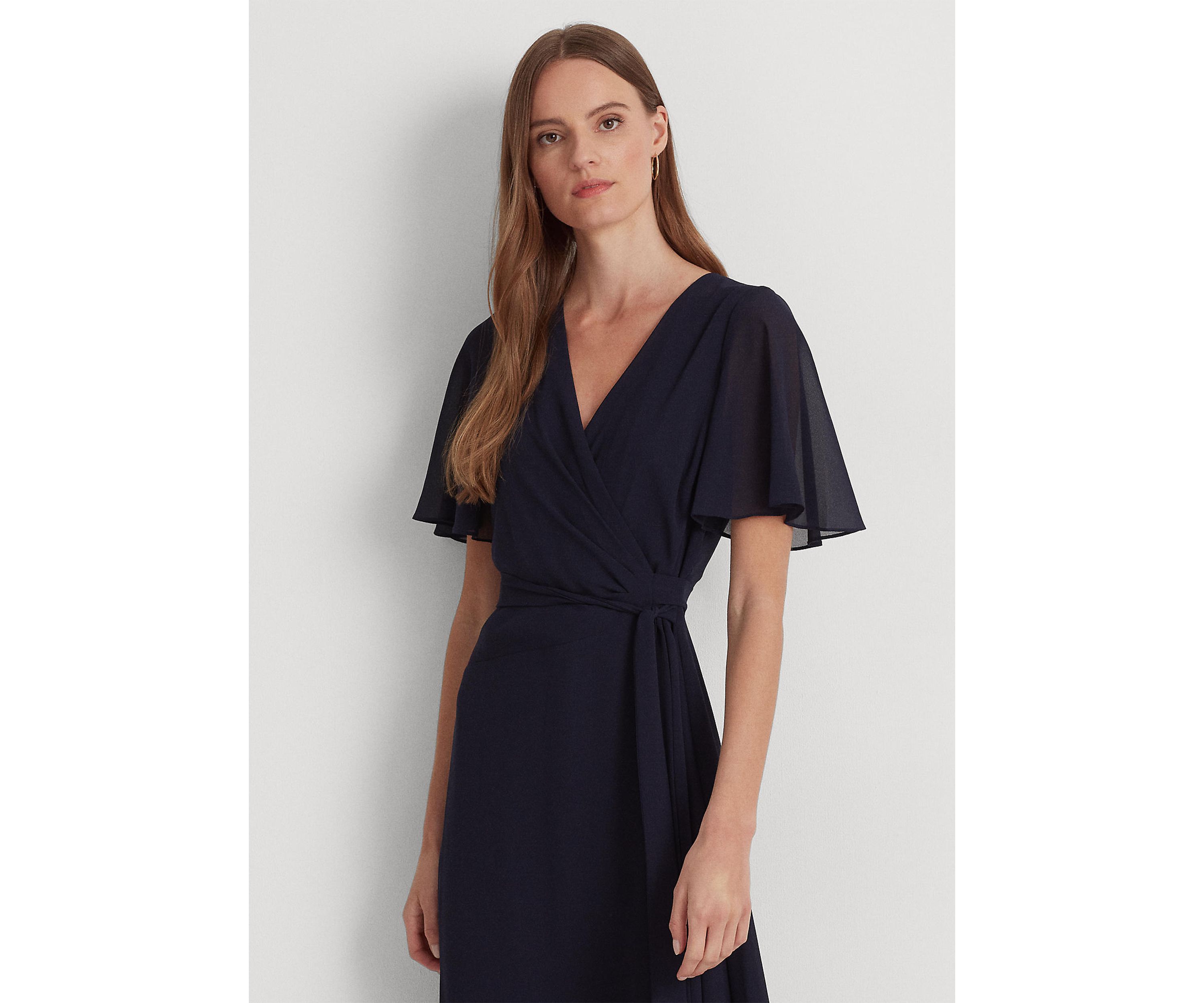 Belted Georgette Dress