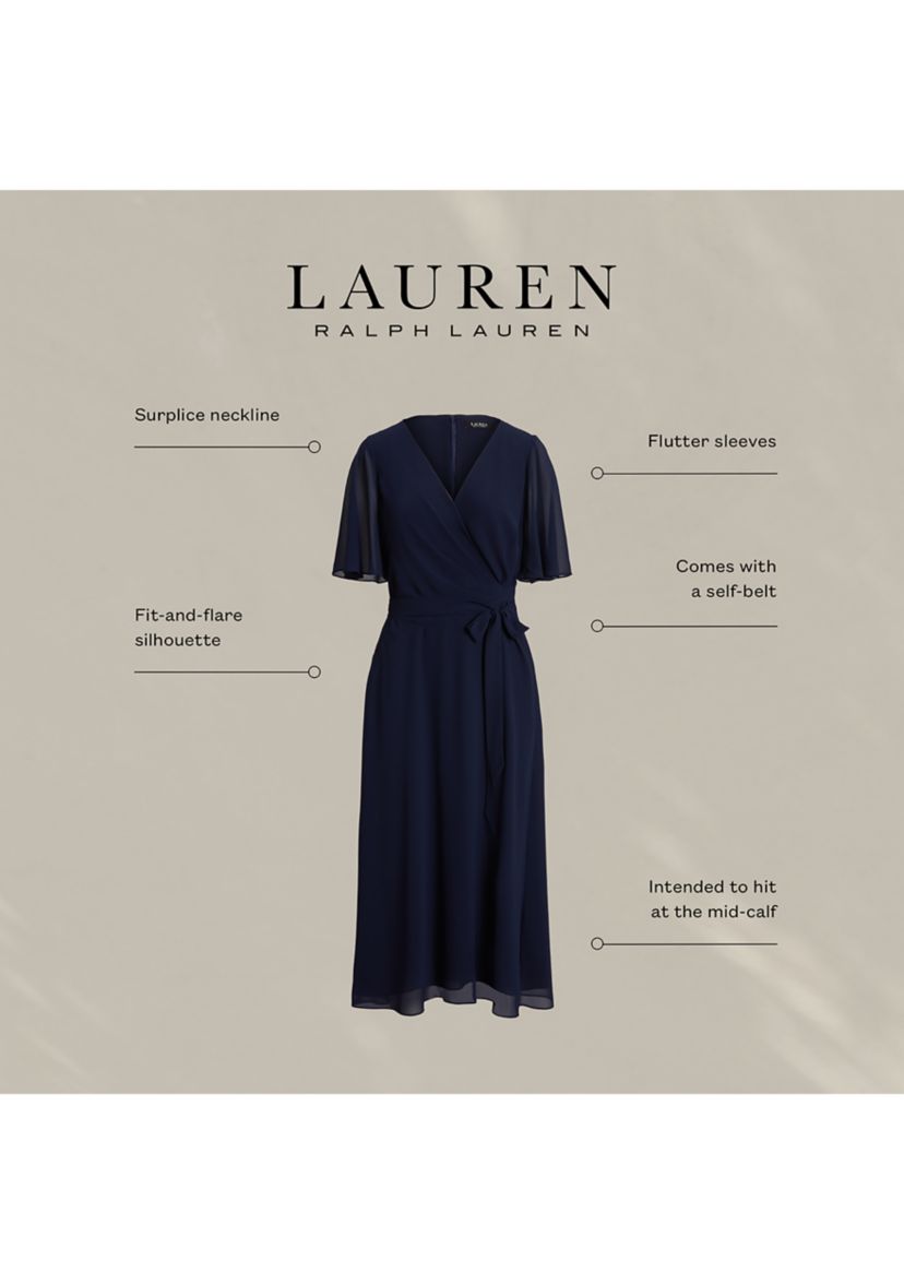 Belted Georgette Dress