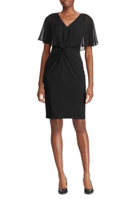 Lauren Ralph Lauren Cape-Overlay Jersey Dress | belk