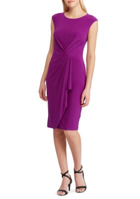 Lauren Ralph Lauren Ruched Waist Cap Sleeve Dress | belk