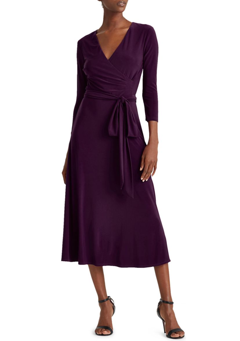 Womens Surplice Jersey Dress