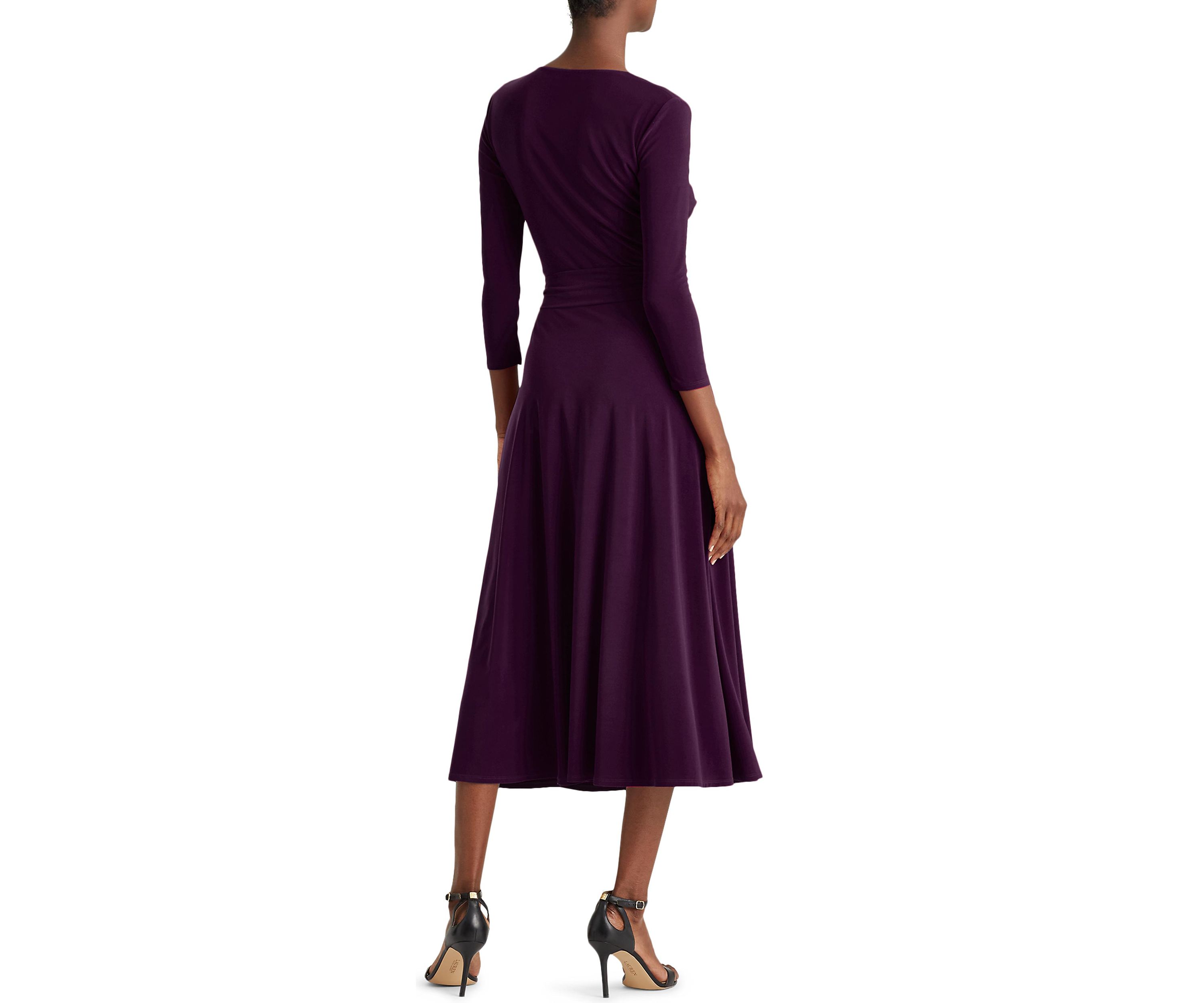 Womens Surplice Jersey Dress