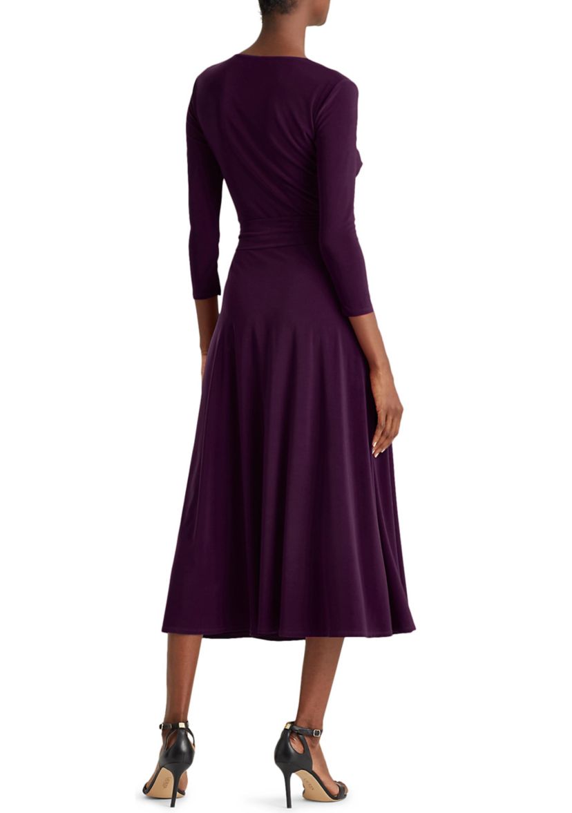 Womens Surplice Jersey Dress