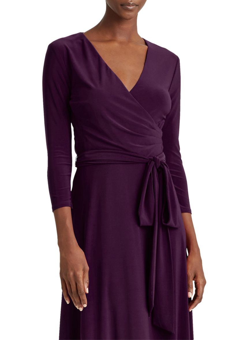Womens Surplice Jersey Dress