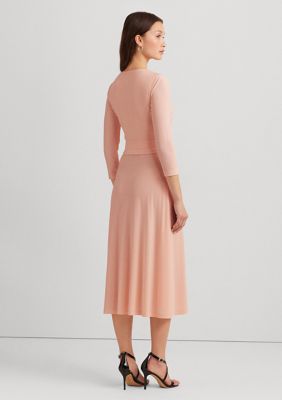 LAUREN RALPH LAUREN WRAP-STYLE JERSEY GOWN